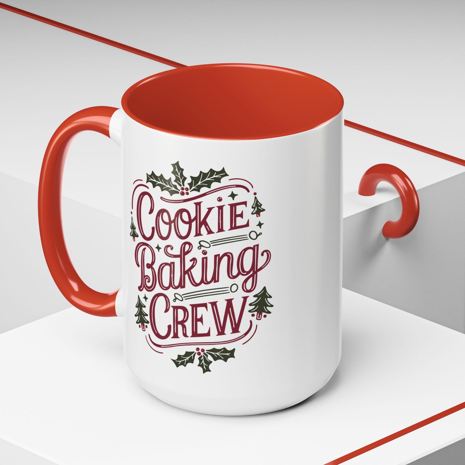 Cookie Baking Crew Coffee Mug | Holiday Gift for Bakers | Cute Ceramic Cup for Home, Kitchen Decor, Christmas, Cookie Lovers