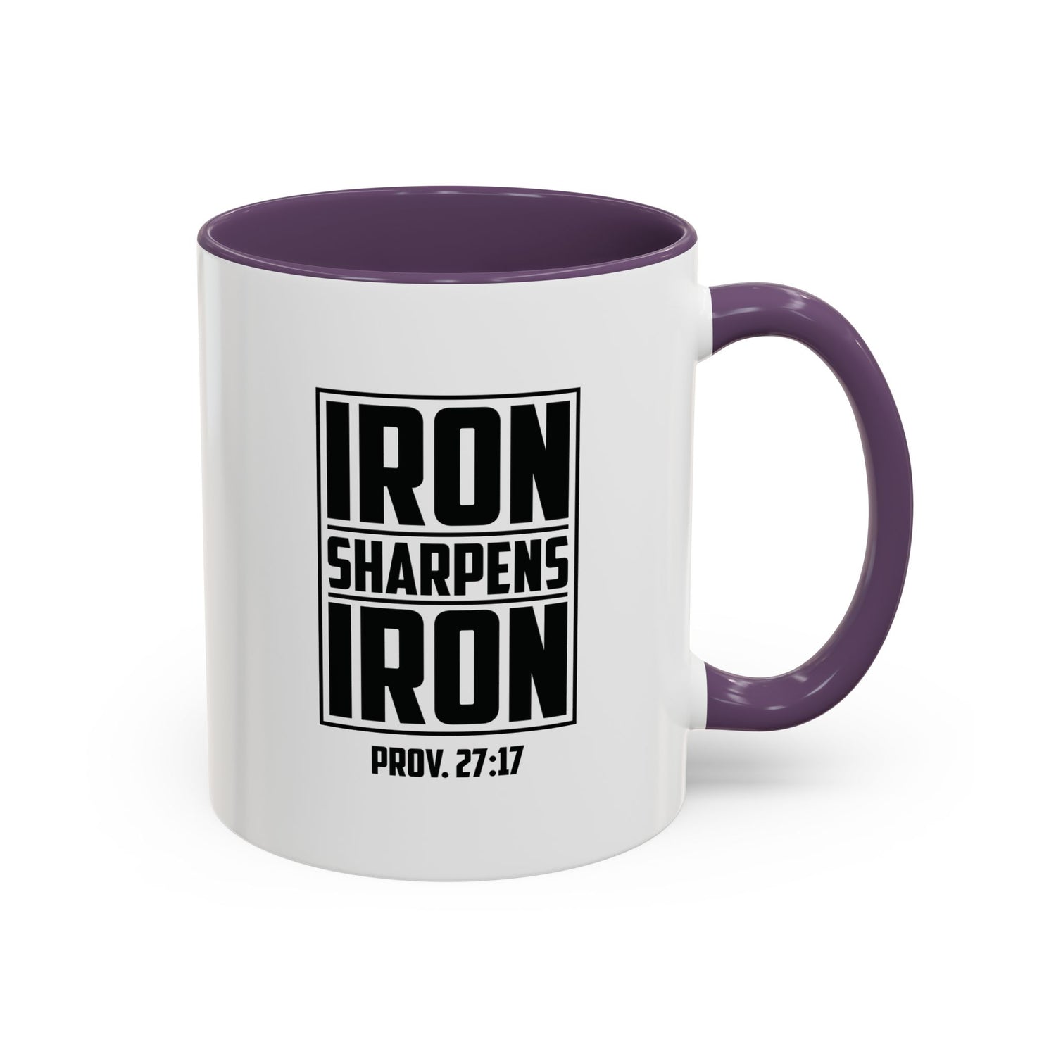 Iron Sharpens Iron Coffee Mug - Inspirational Gift for Friends, Motivational Mug, Proverbs 27:17, Home Office Coffee Cup, Encouragement Mug
