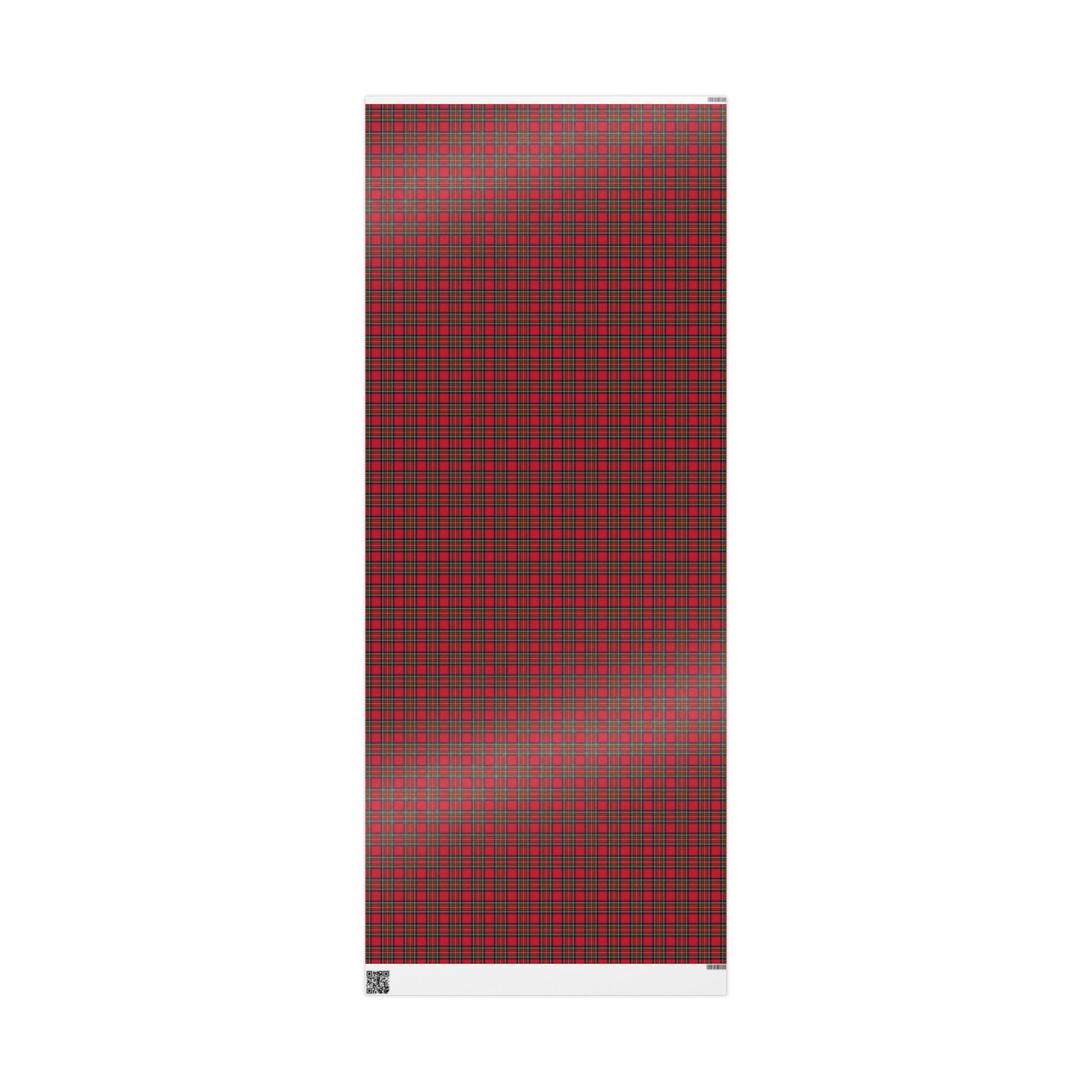 Red and black plaid pattern on a white background