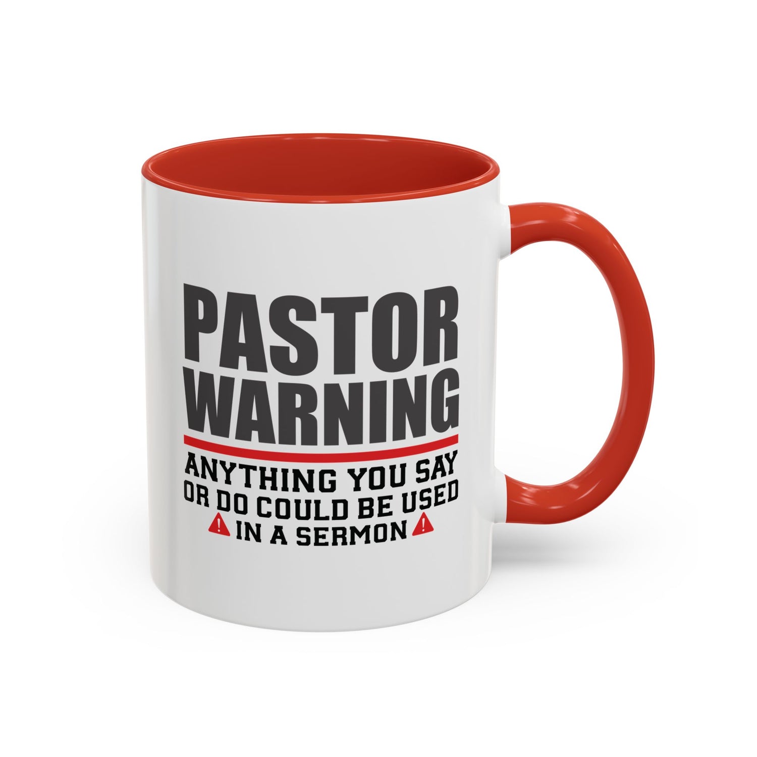 Funny Pastor Warning Coffee Mug, Christian Gift for Pastors, Humorous Church Coffee Cup, Sermon Inspiration Mug, For Ministry Lovers