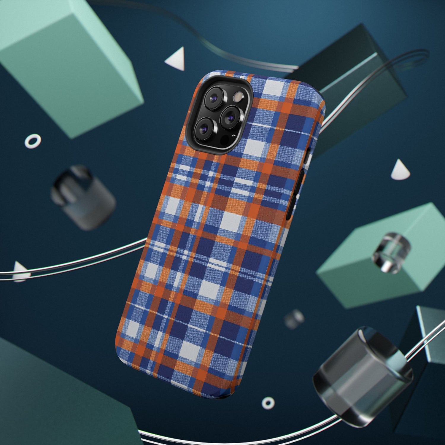 Impact-Resistant Phone Case- Florida Plaid
