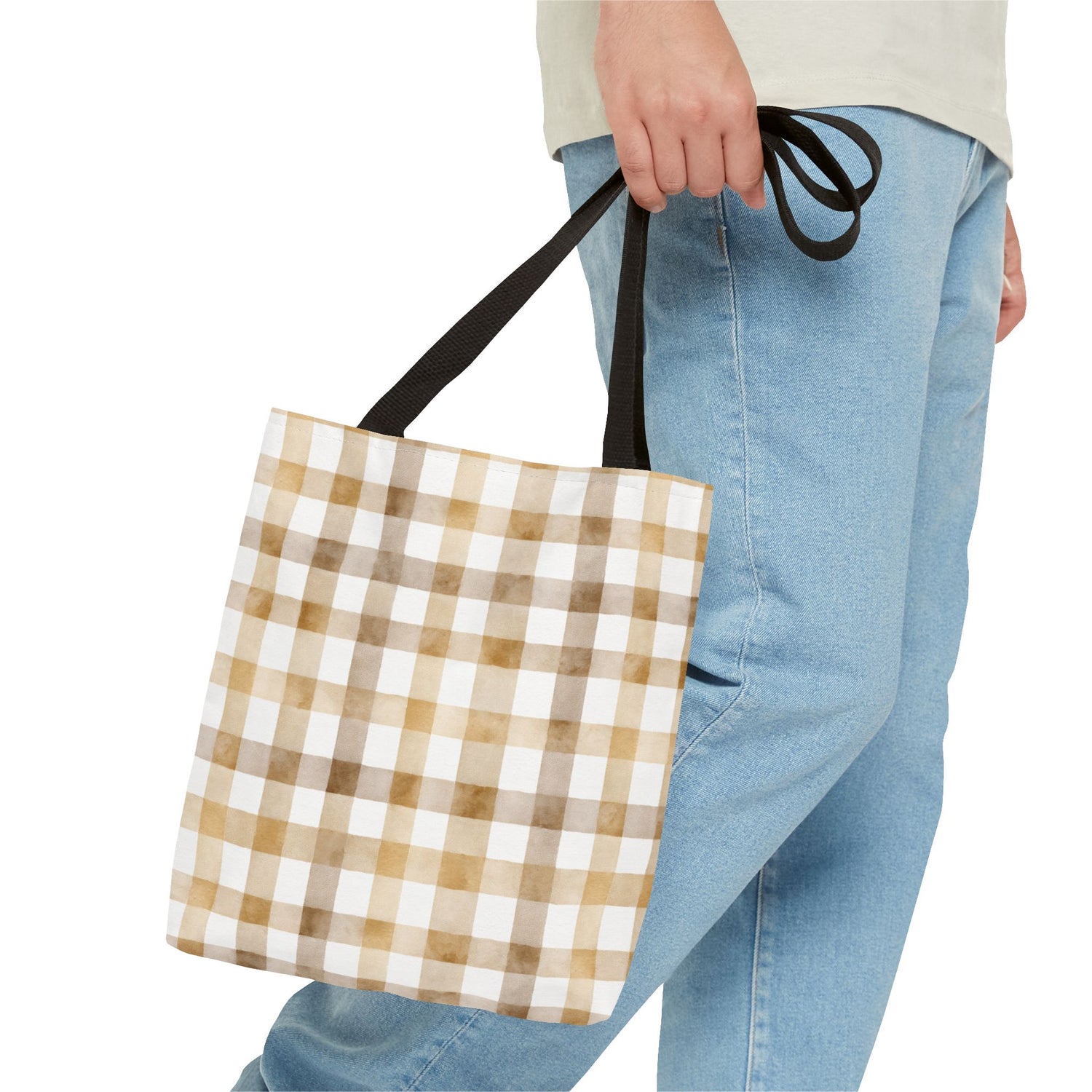 Chic Gingham Fall Tote Bag