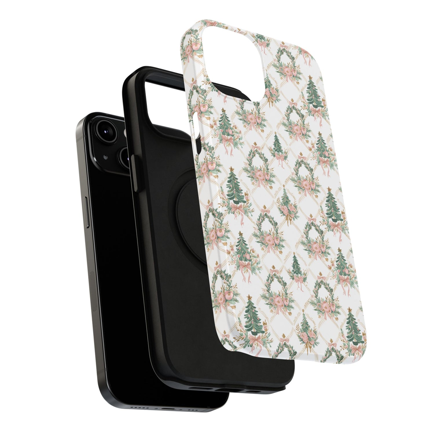 Impact-Resistant Phone Case - Festive Floral Design, Impact-Resistant, iPhone, Samsung