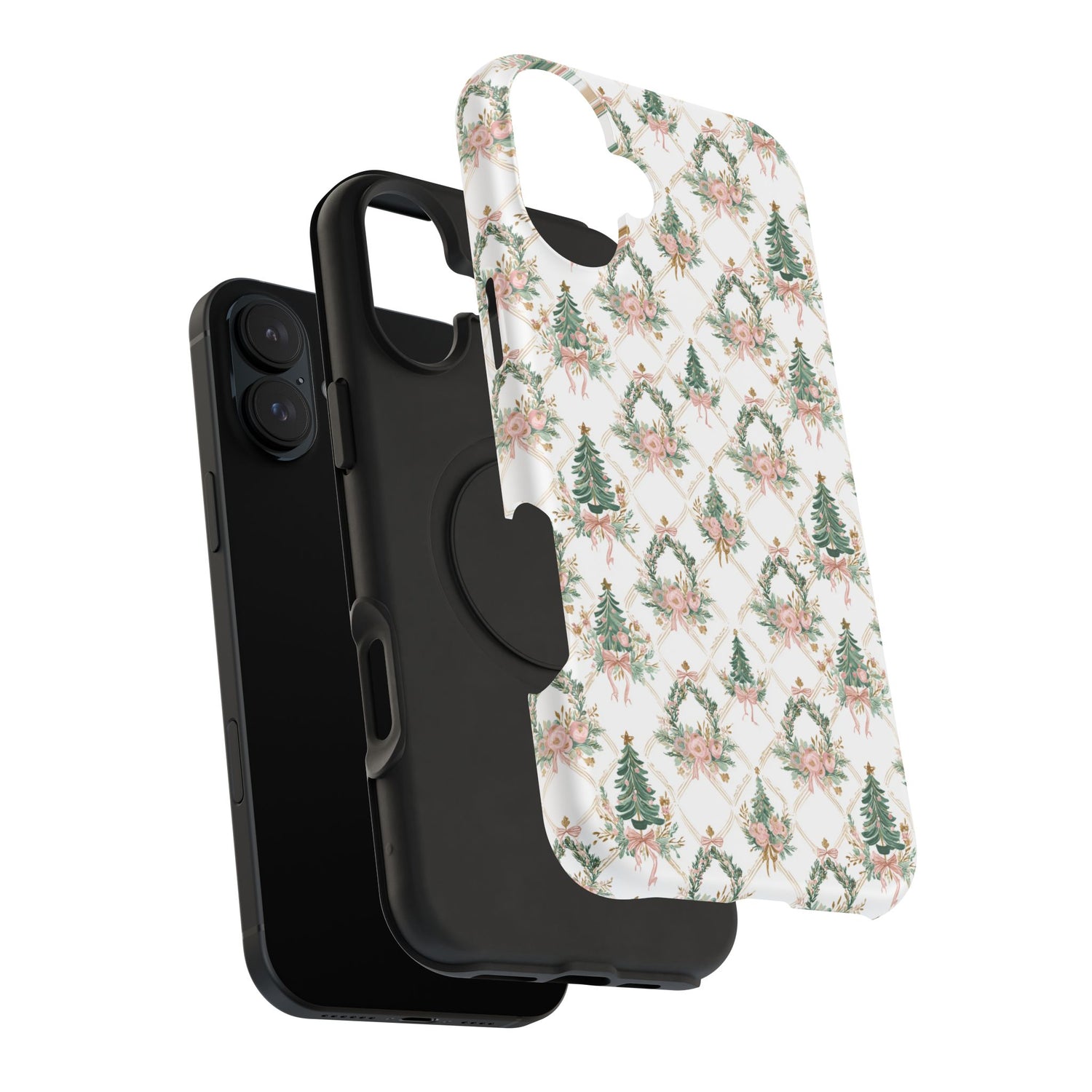 Impact-Resistant Phone Case - Festive Floral Design, Impact-Resistant, iPhone, Samsung