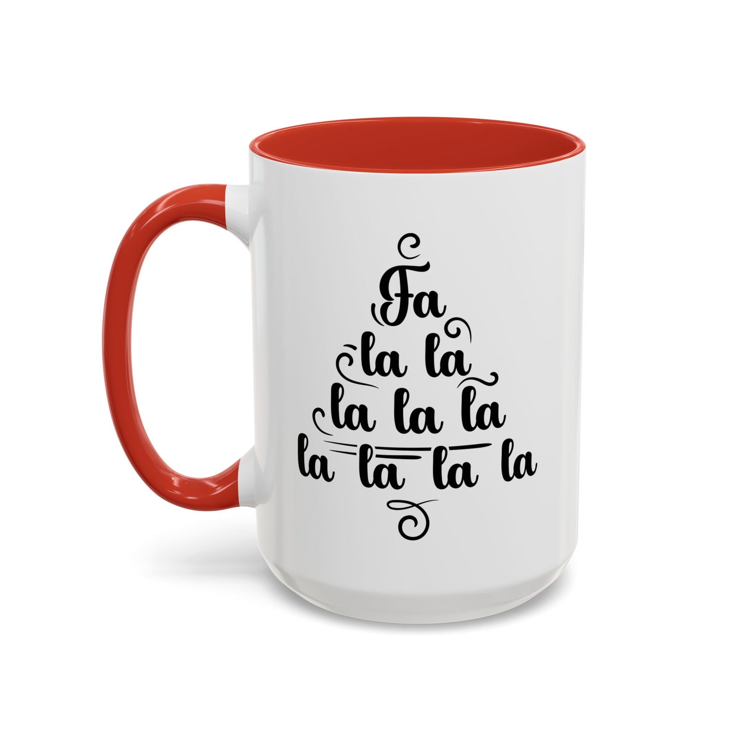 Coffee Mug (11, 15oz) - Fa La La Christmas Holiday Ceramic Cup Decor