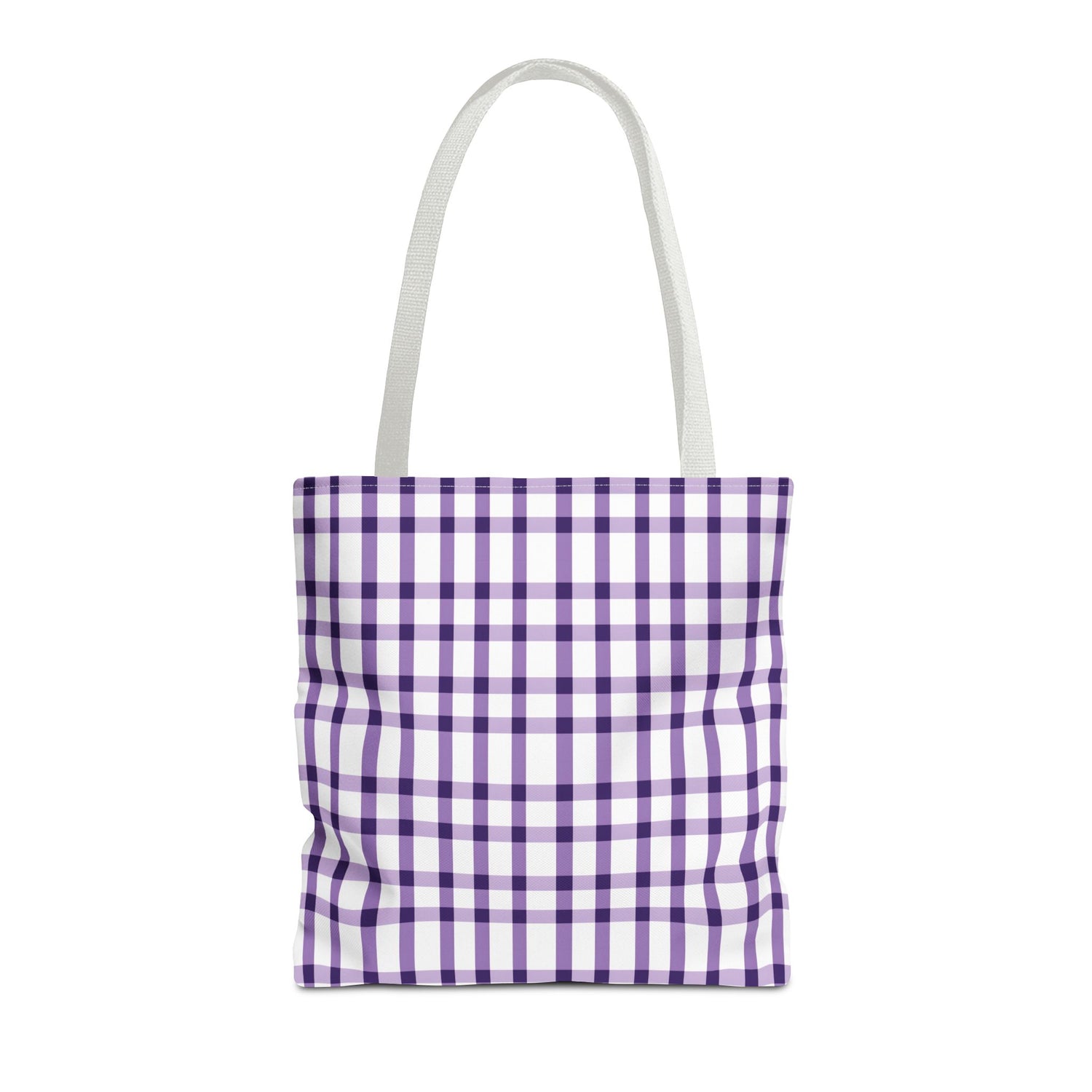 Purple Plaid Tote Bag