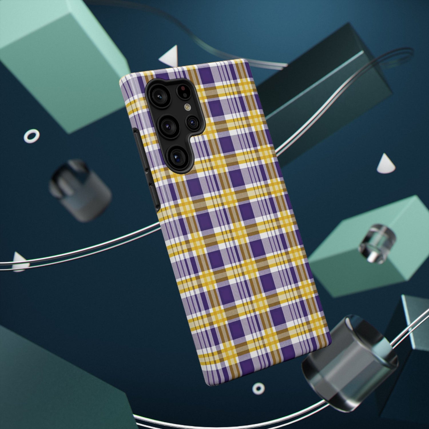 Impact-Resistant Phone Case- Louisiana Plaid