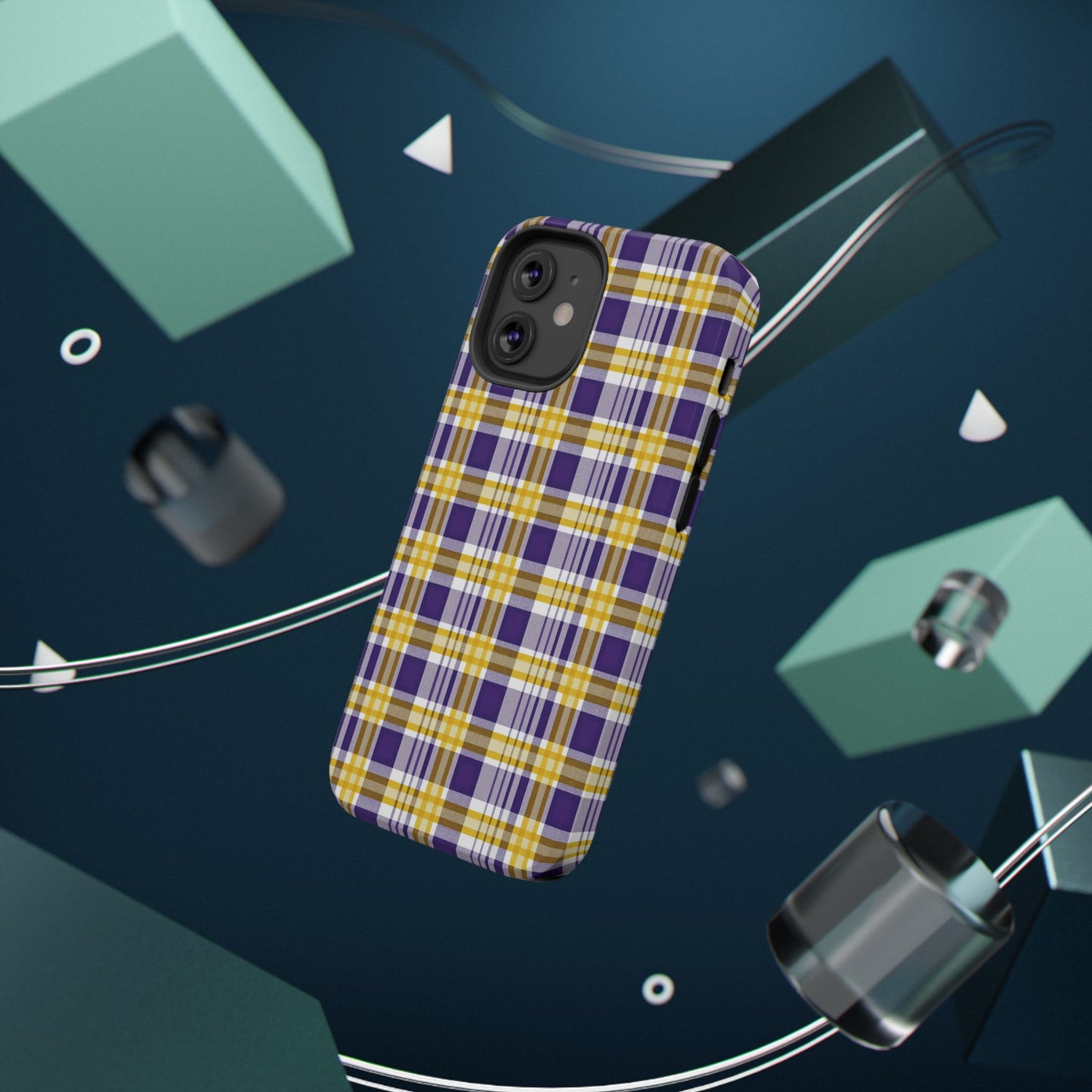 Impact-Resistant Phone Case- Louisiana Plaid