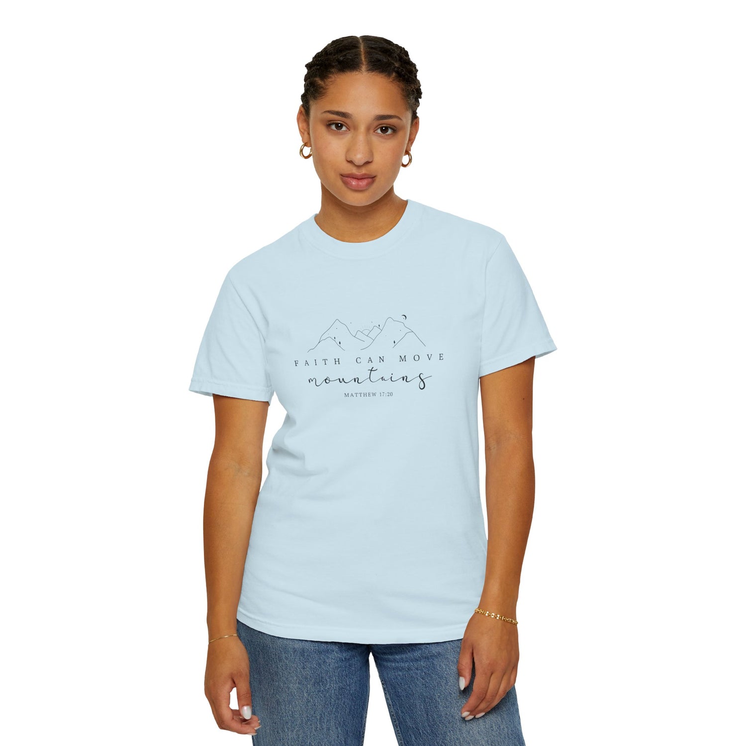 Mountain Faith Unisex T-Shirt, Comfortable Graphic Tee, Inspirational Shirt, Perfect Gift for Nature Lovers, Great for Outdoor Adventures
