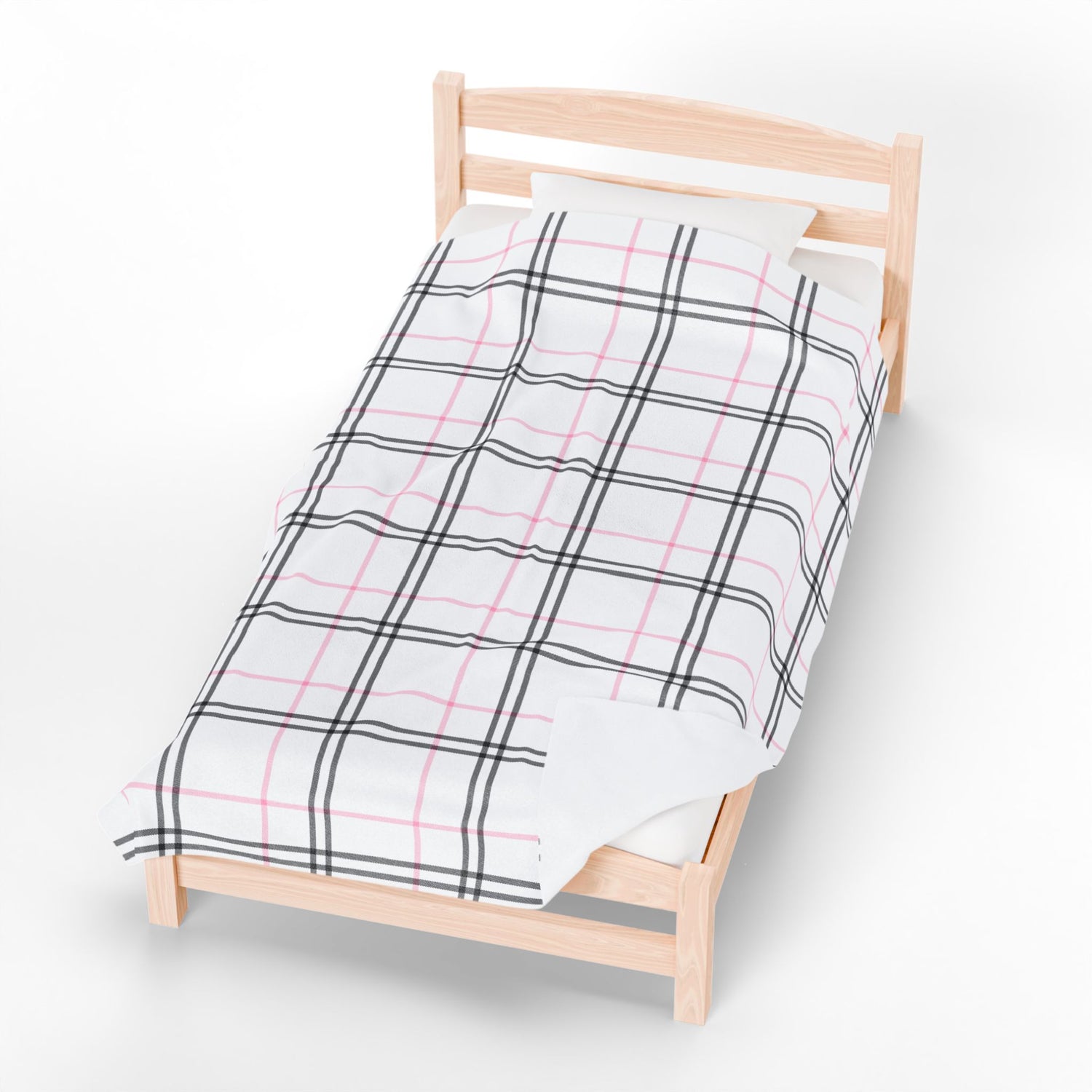 Cozy Plaid Velveteen Plush Blanket, Soft Throw for Home Decor, Perfect for Gifts, Relaxing, Holiday Comfort, Snuggling, Winter Warmth