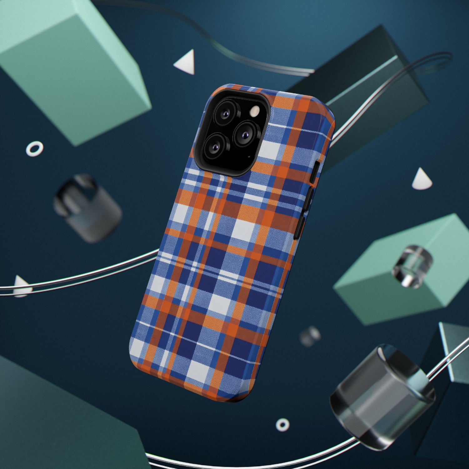 Impact-Resistant Phone Case- Florida Plaid