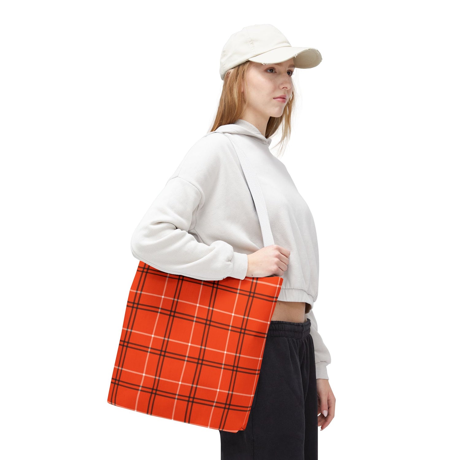 Tote Bag- Fall Orange Plaid
