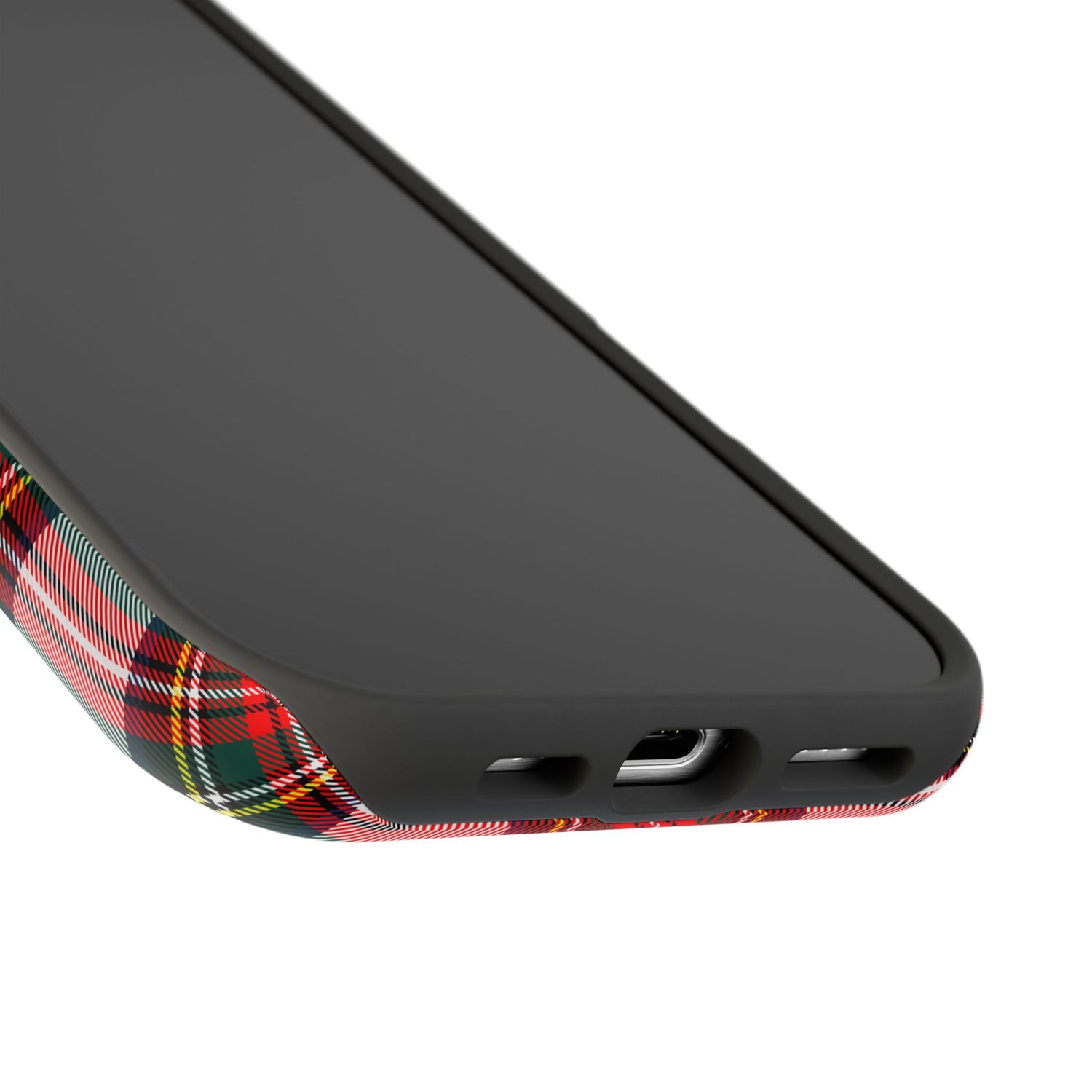 Christmas Holiday Tartan Plaid Impact-Resistant Phone Case, iPhone, Samsung