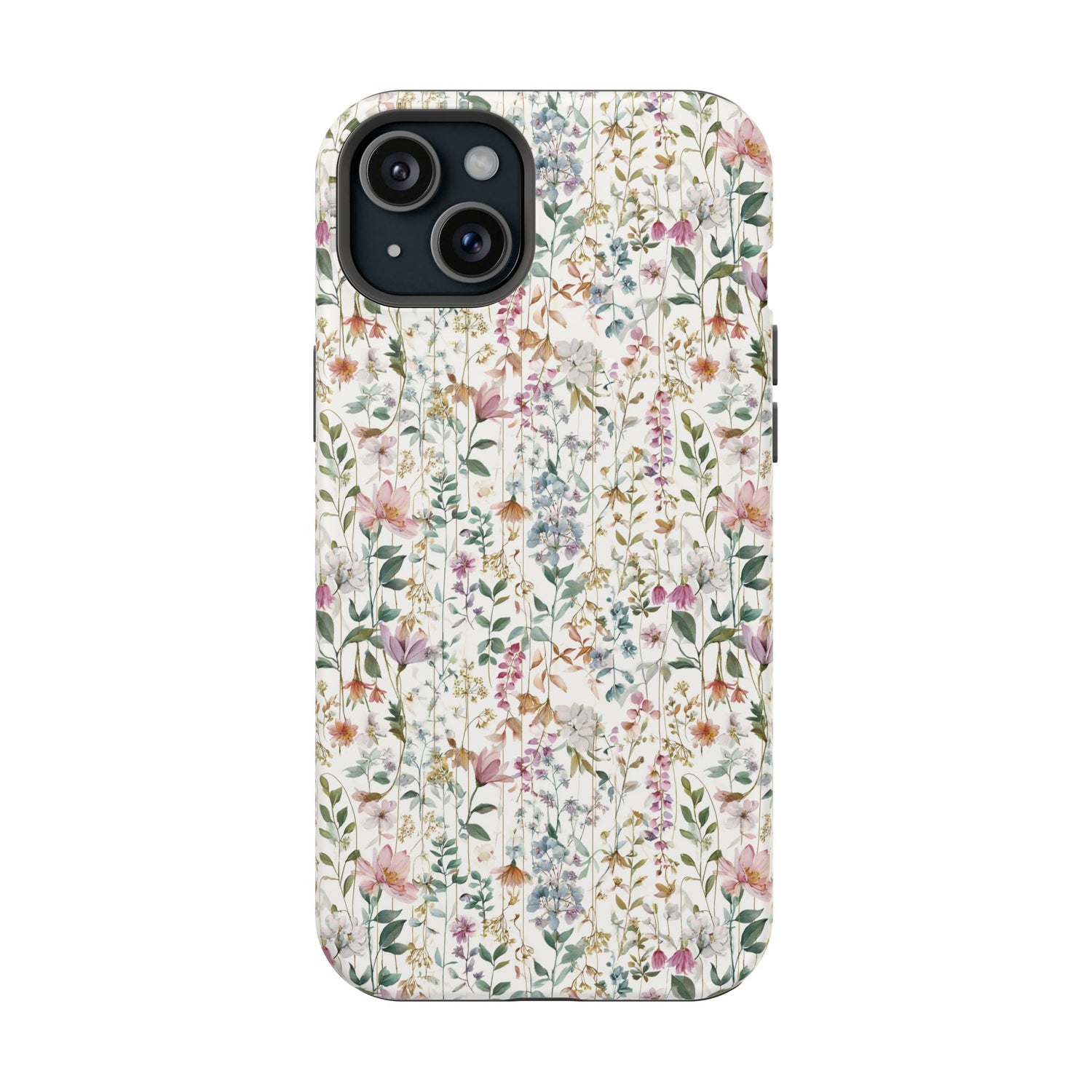 Floral Impact-Resistant Phone Case, iPhone, Samsung