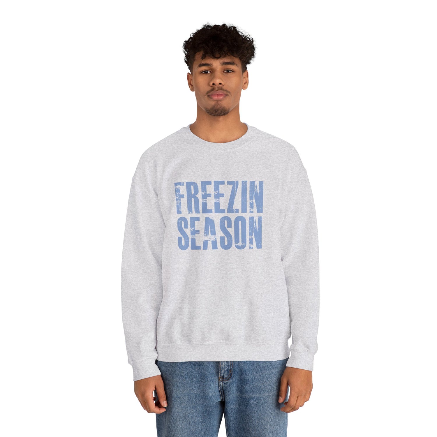 Cozy Freezin' Season Gildan Crewneck Sweatshirt