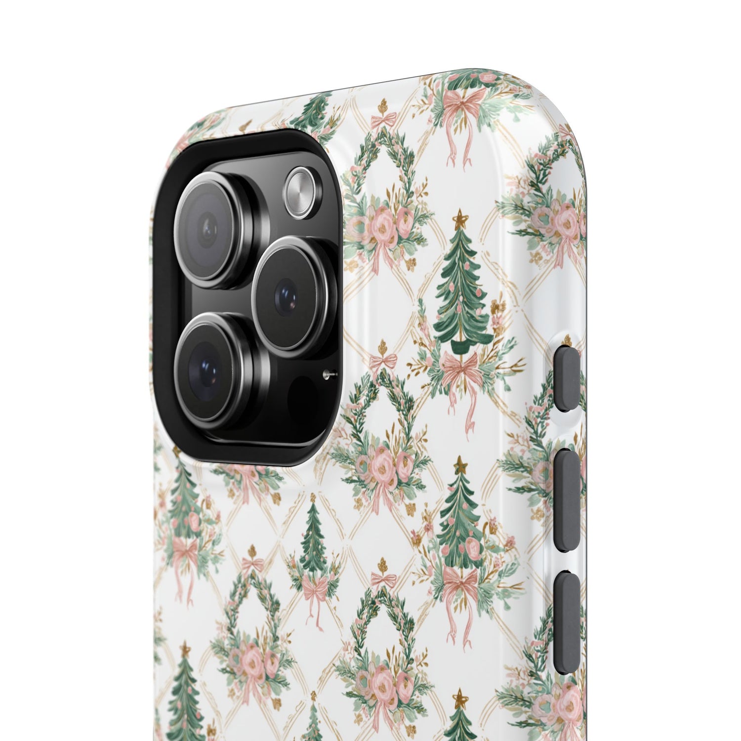 Impact-Resistant Phone Case - Festive Floral Design, Impact-Resistant, iPhone, Samsung