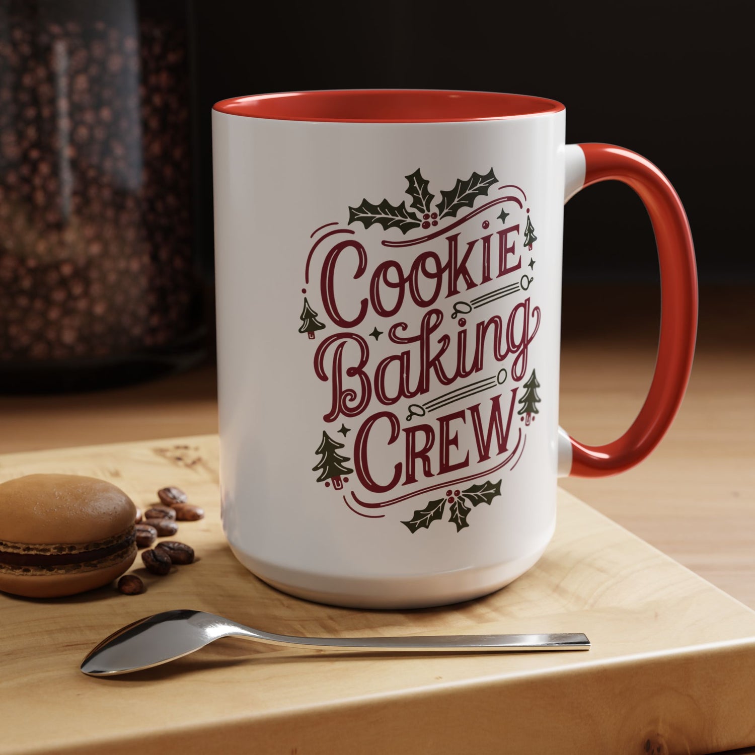 Cookie Baking Crew Coffee Mug | Holiday Gift for Bakers | Cute Ceramic Cup for Home, Kitchen Decor, Christmas, Cookie Lovers