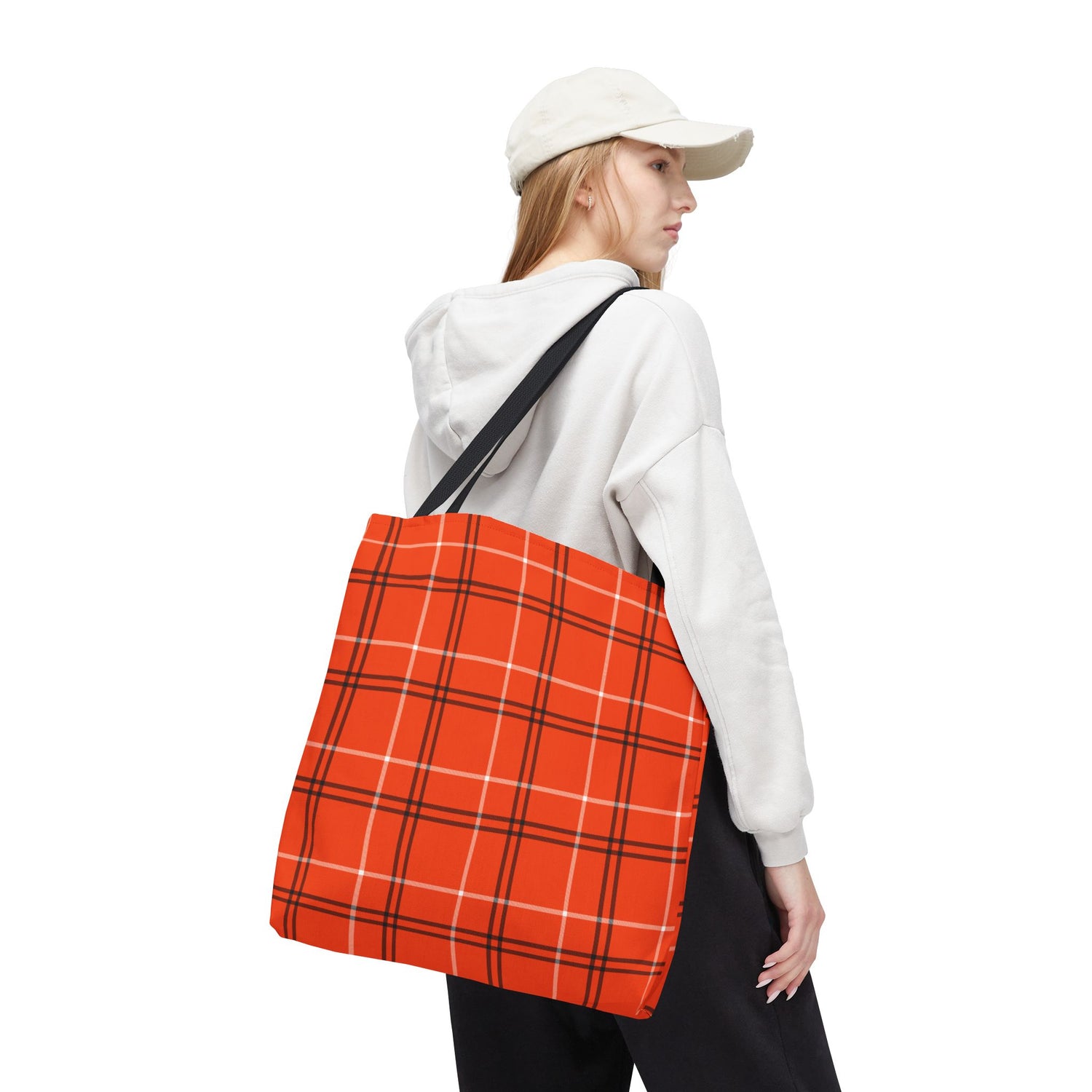 Tote Bag- Fall Orange Plaid