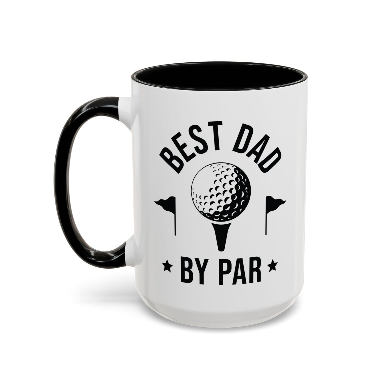 Dad Mug/Father's Day/Golfer/Gifts for him/Funny Mug/Accent Coffee Mug (11, 15oz) "Best Dad By Par"