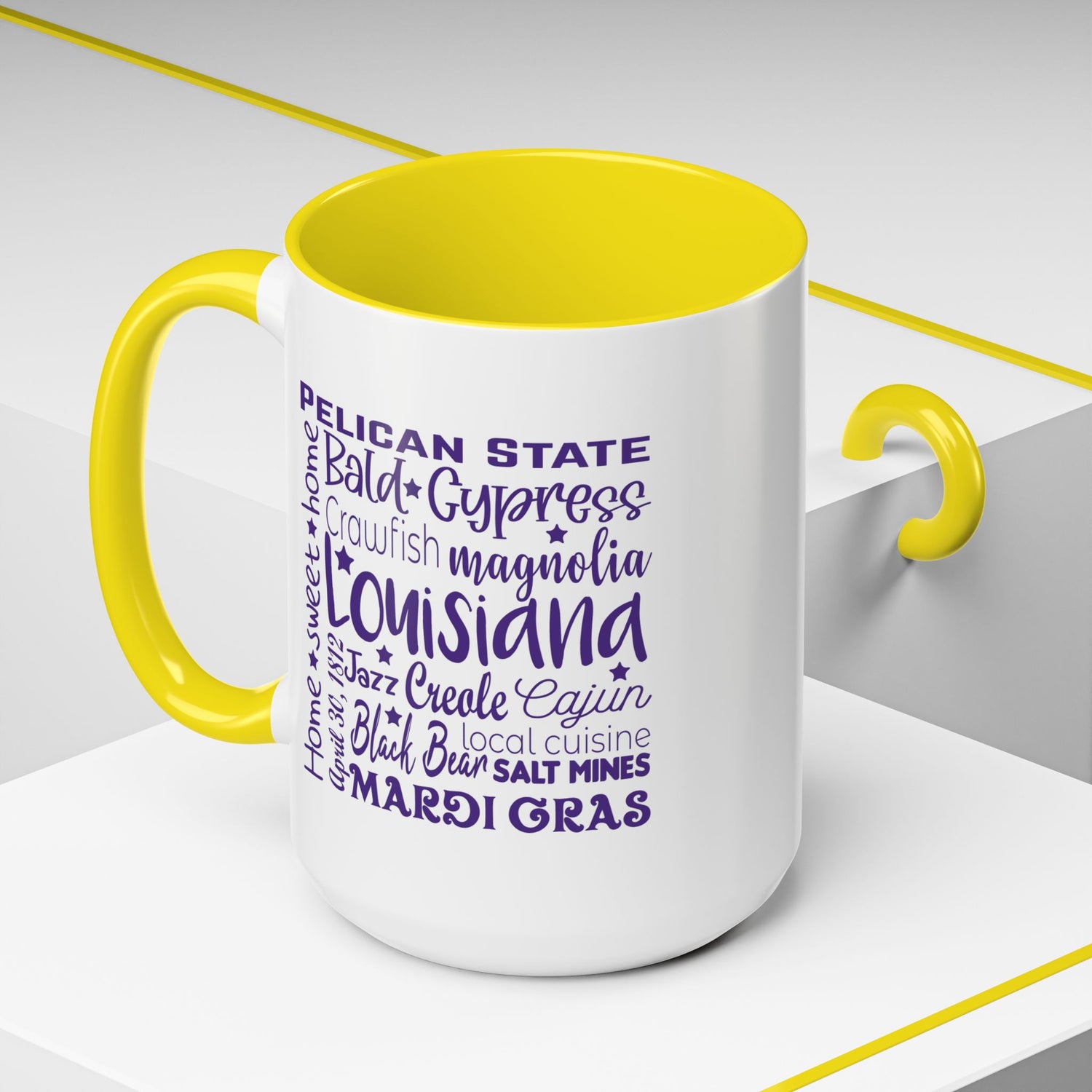 Louisiana Accent Coffee Mug - Perfect for Home & Kitchen, Gift for Mardi Gras, Inspirational Decor, Travel Souvenir, Unique Drinkware