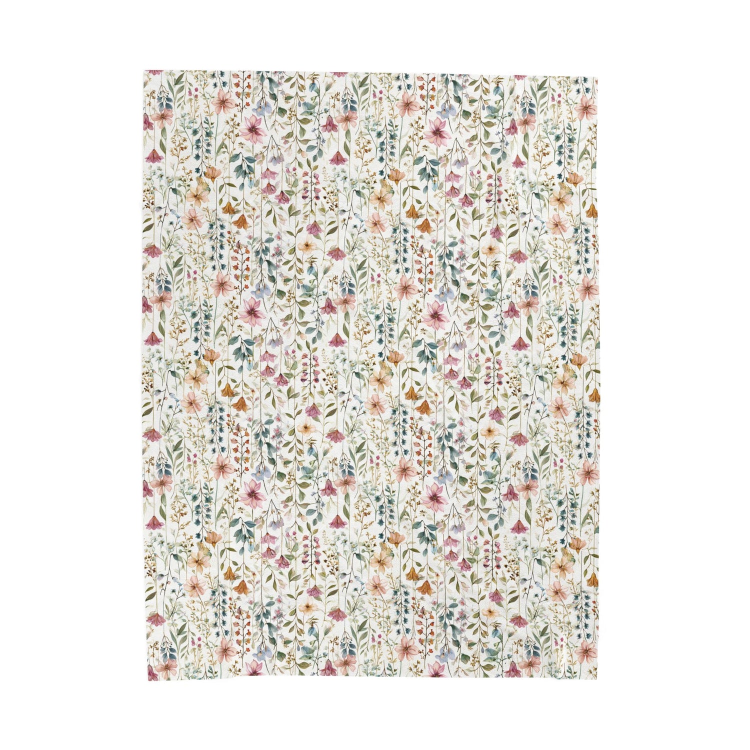 Floral Velveteen Plush Blanket