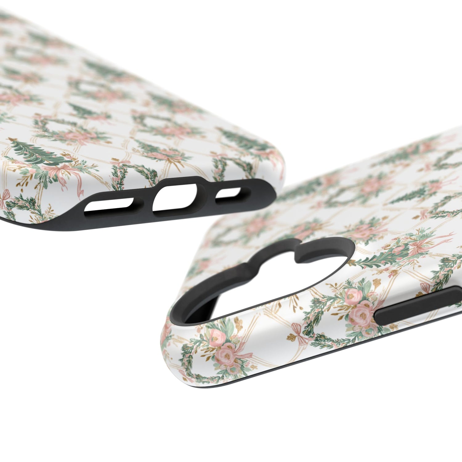 Impact-Resistant Phone Case - Festive Floral Design, Impact-Resistant, iPhone, Samsung