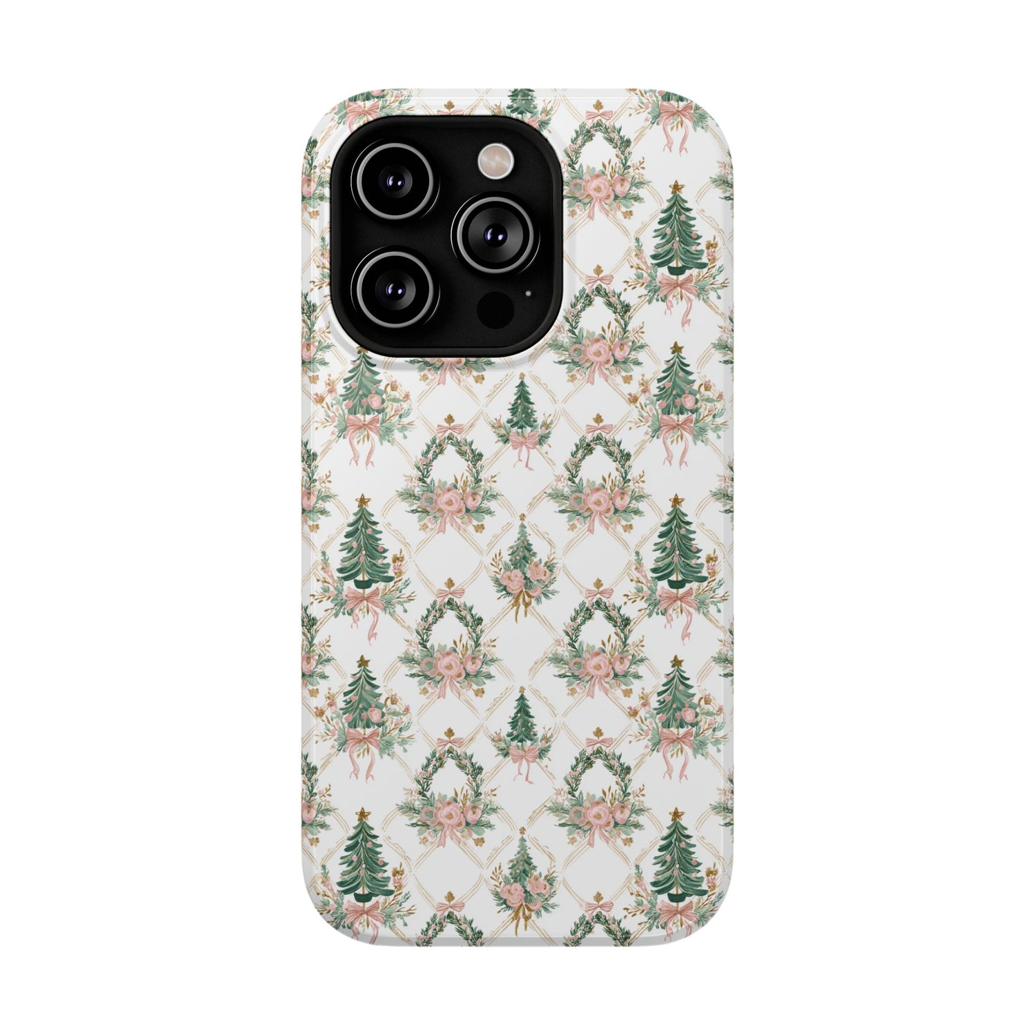 Impact-Resistant Phone Case - Festive Floral Design, Impact-Resistant, iPhone, Samsung