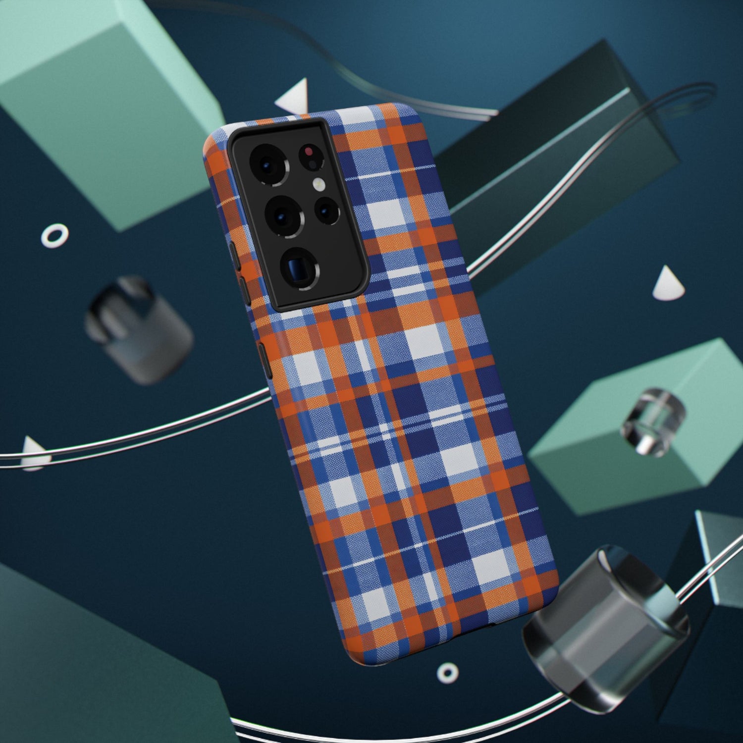 Impact-Resistant Phone Case- Florida Plaid