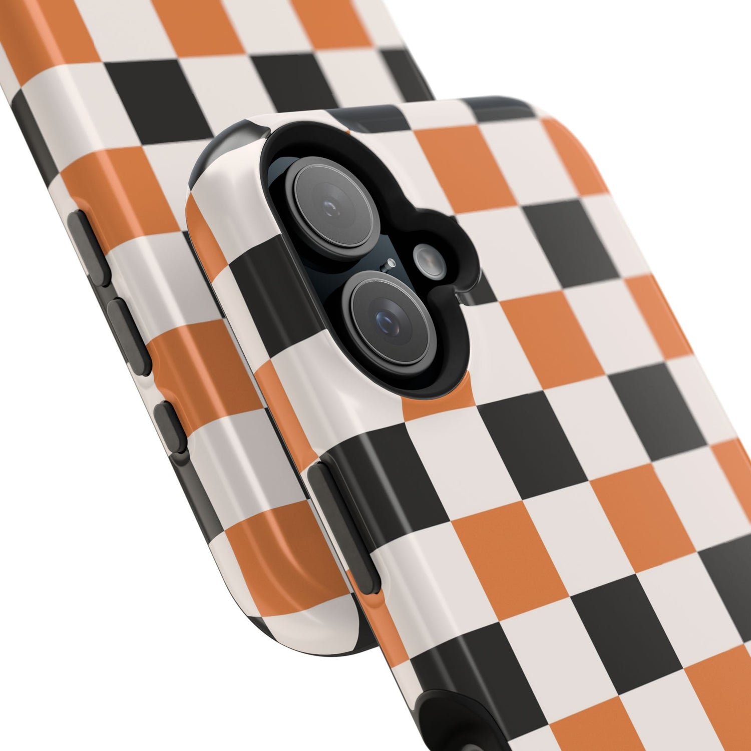 Trendy Halloween Checkerboard Phone Case | Impact-Resistant, iPhone, Samsung