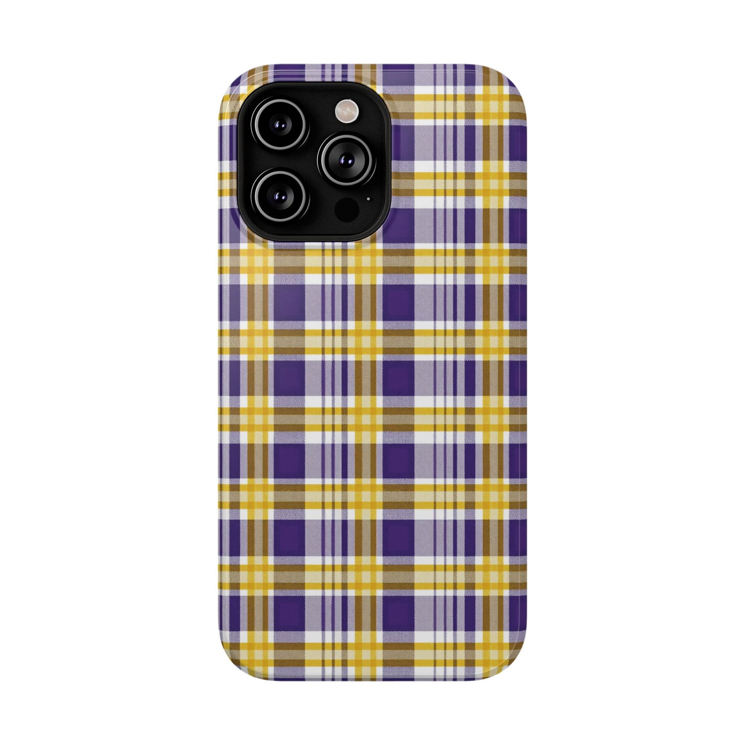 Impact-Resistant Phone Case- Louisiana Plaid