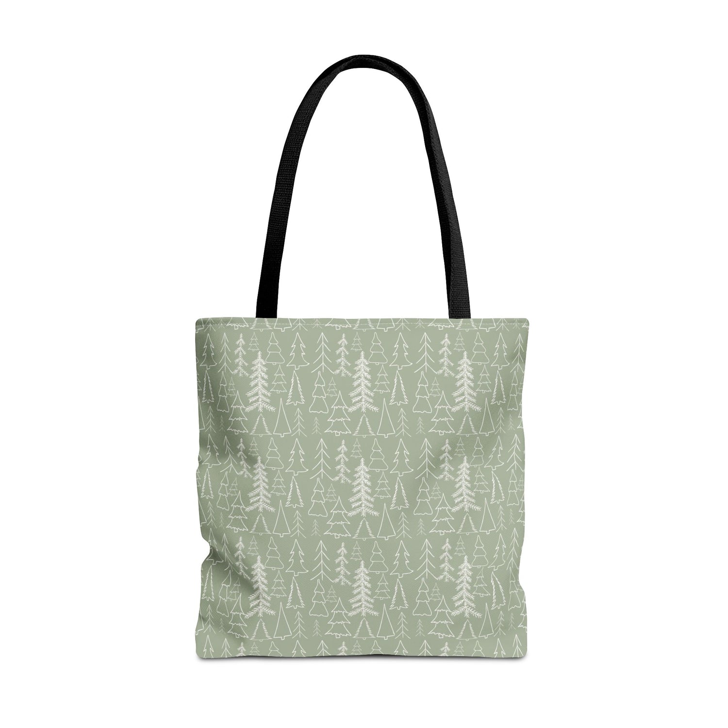 Cream Christmas Trees Tote Bag