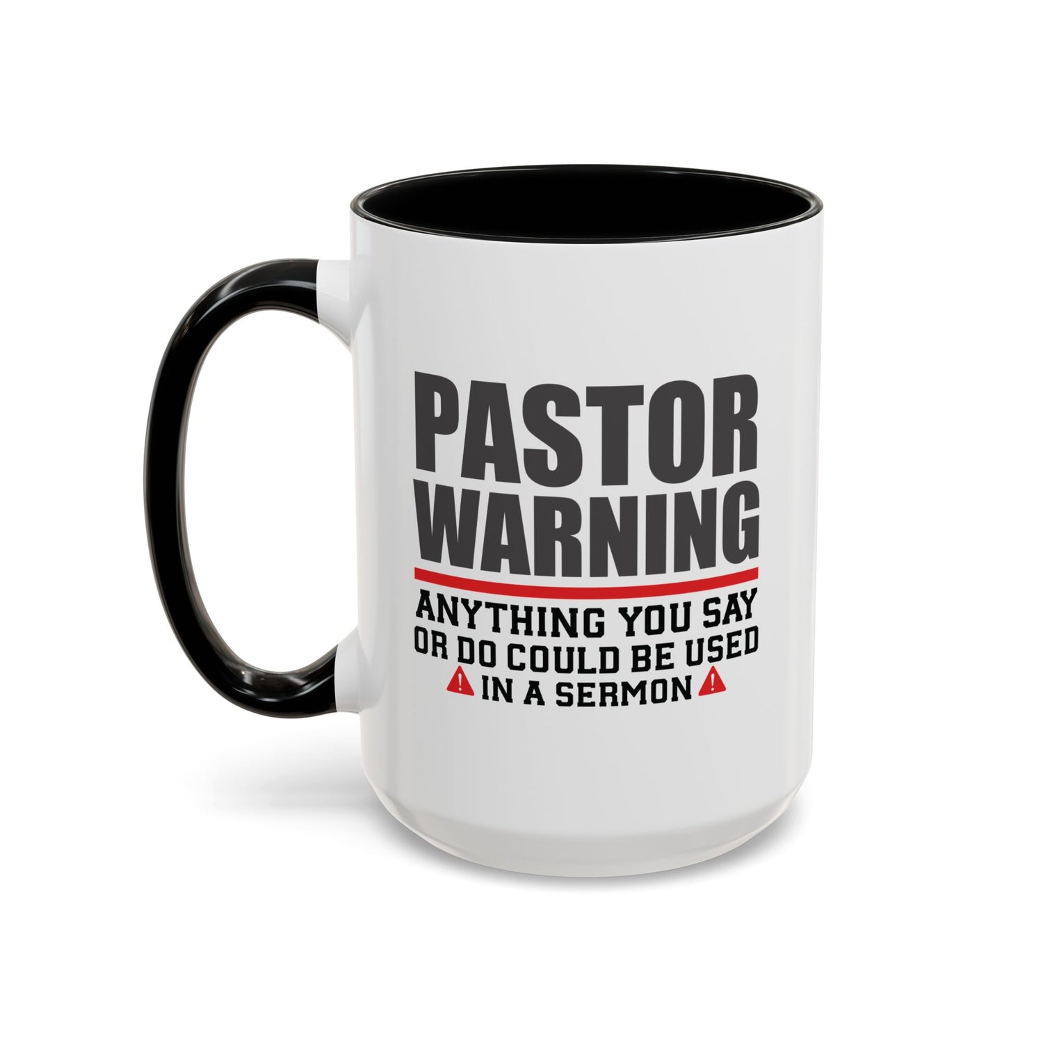 Funny Pastor Warning Coffee Mug, Christian Gift for Pastors, Humorous Church Coffee Cup, Sermon Inspiration Mug, For Ministry Lovers