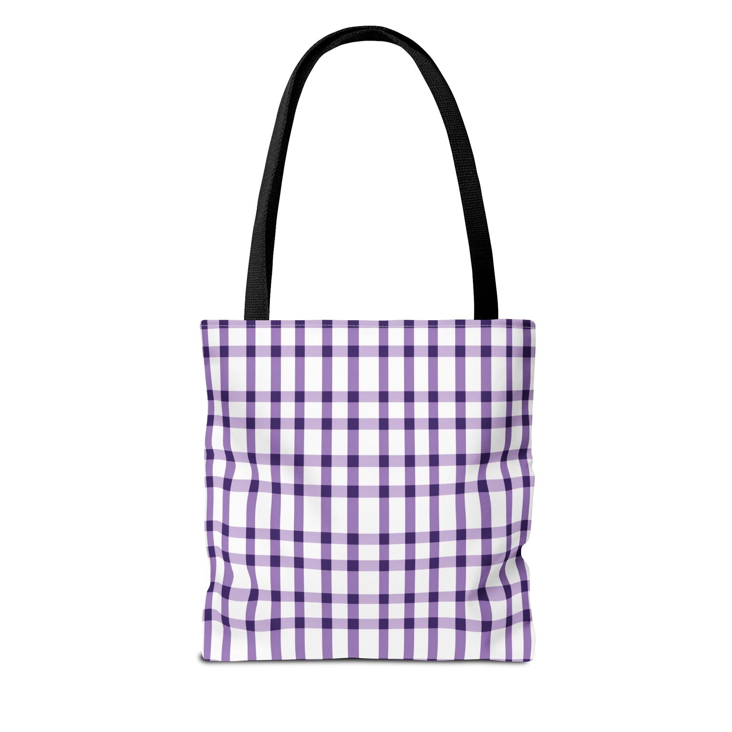 Purple Plaid Tote Bag