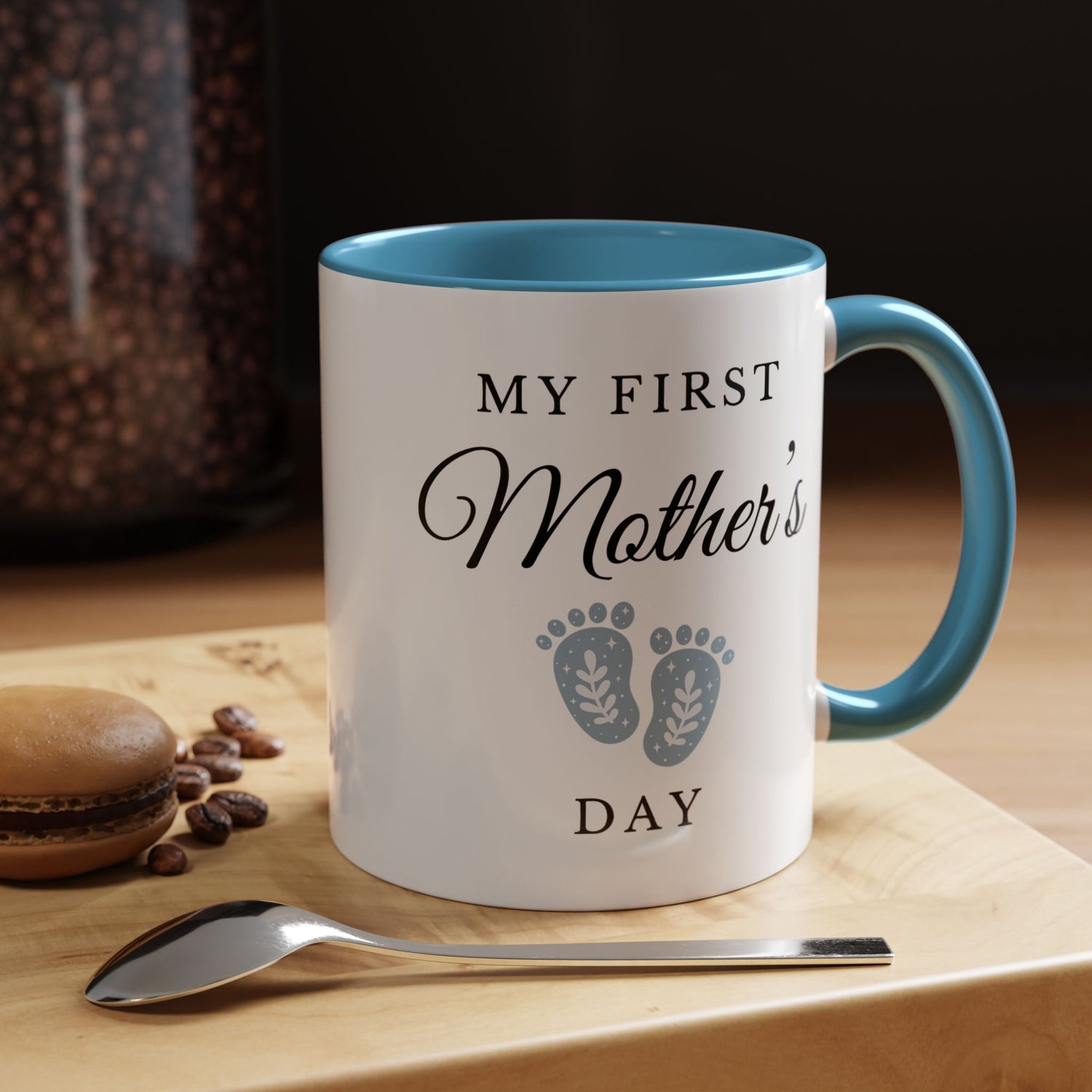 My First Mother's Day Blue Accent Coffee Mug (11, 15oz)