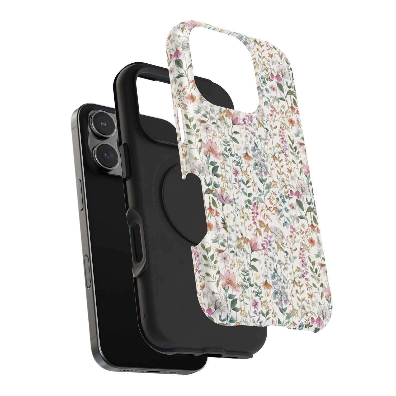 Floral Impact-Resistant Phone Case, iPhone, Samsung