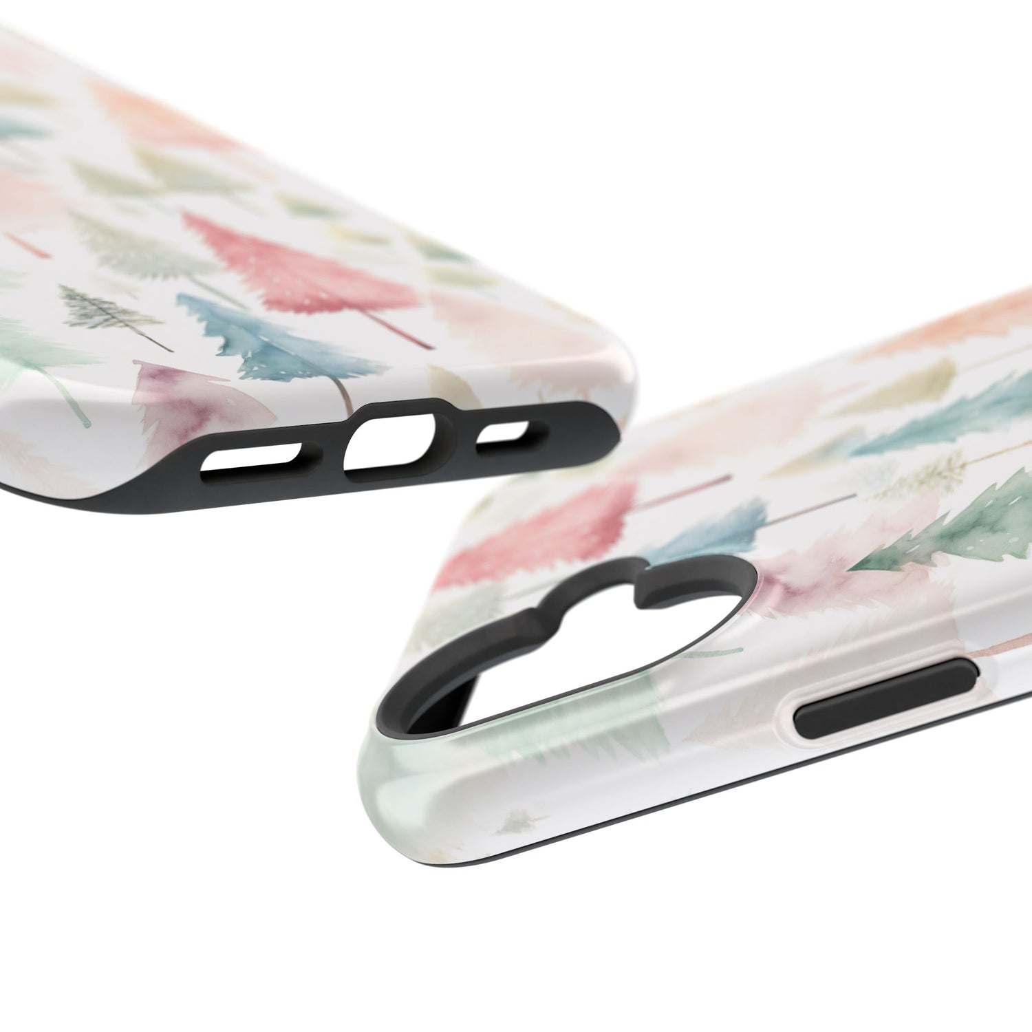 Watercolor Christmas Trees Impact-Resistant Phone Case, iPhone, Samsung