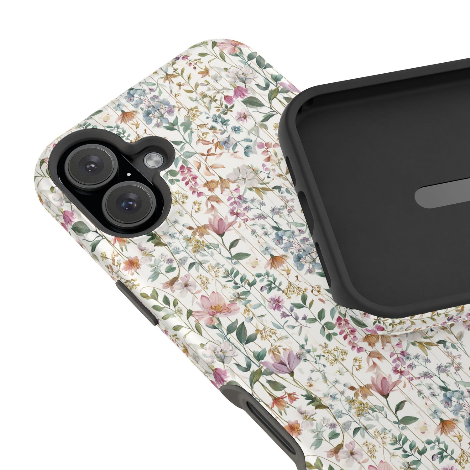 Floral Impact-Resistant Phone Case, iPhone, Samsung