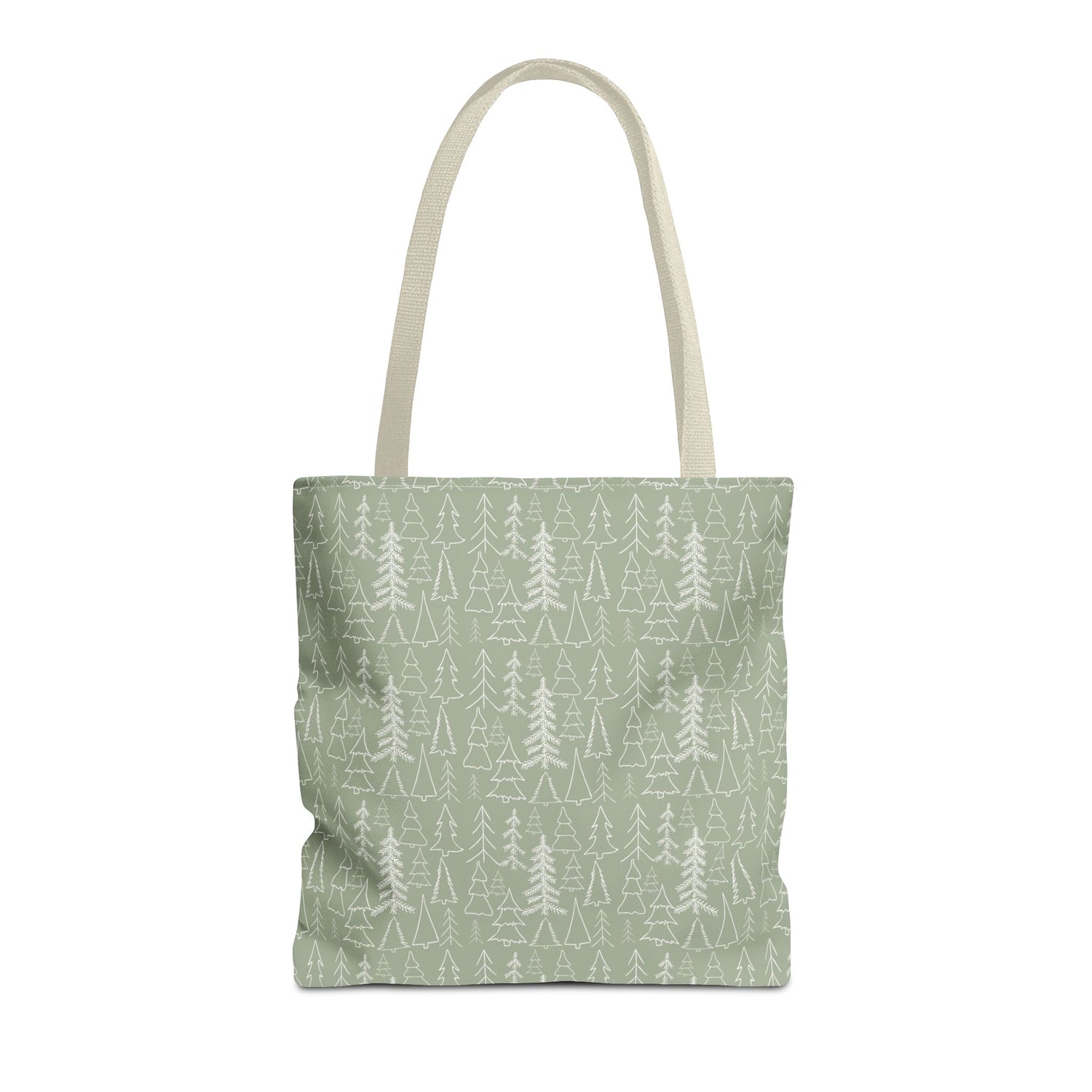 Cream Christmas Trees Tote Bag
