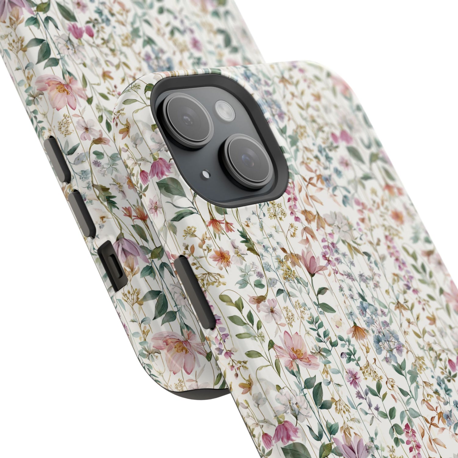 Floral Impact-Resistant Phone Case, iPhone, Samsung