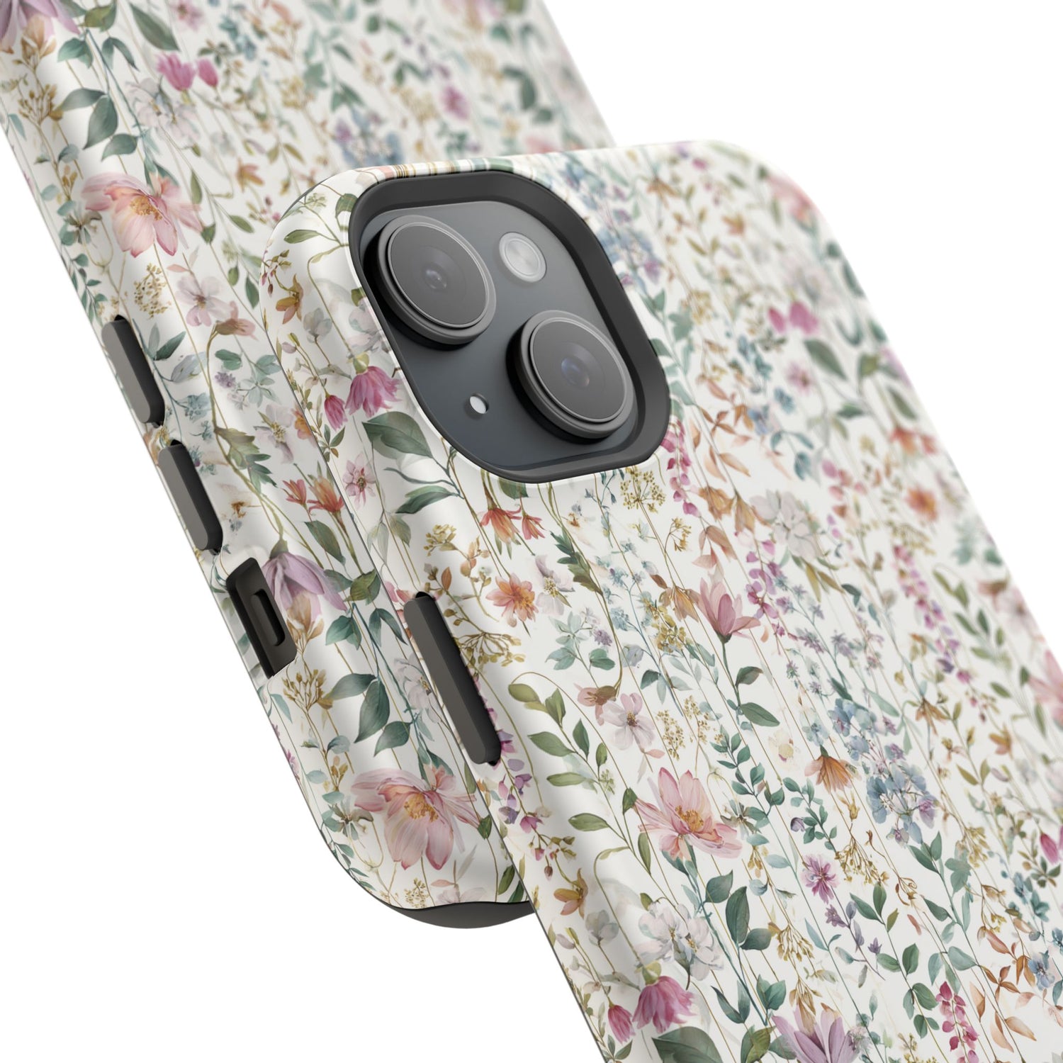 Floral Impact-Resistant Phone Case, iPhone, Samsung