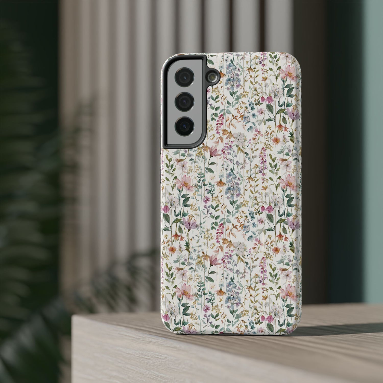 Floral Impact-Resistant Phone Case, iPhone, Samsung