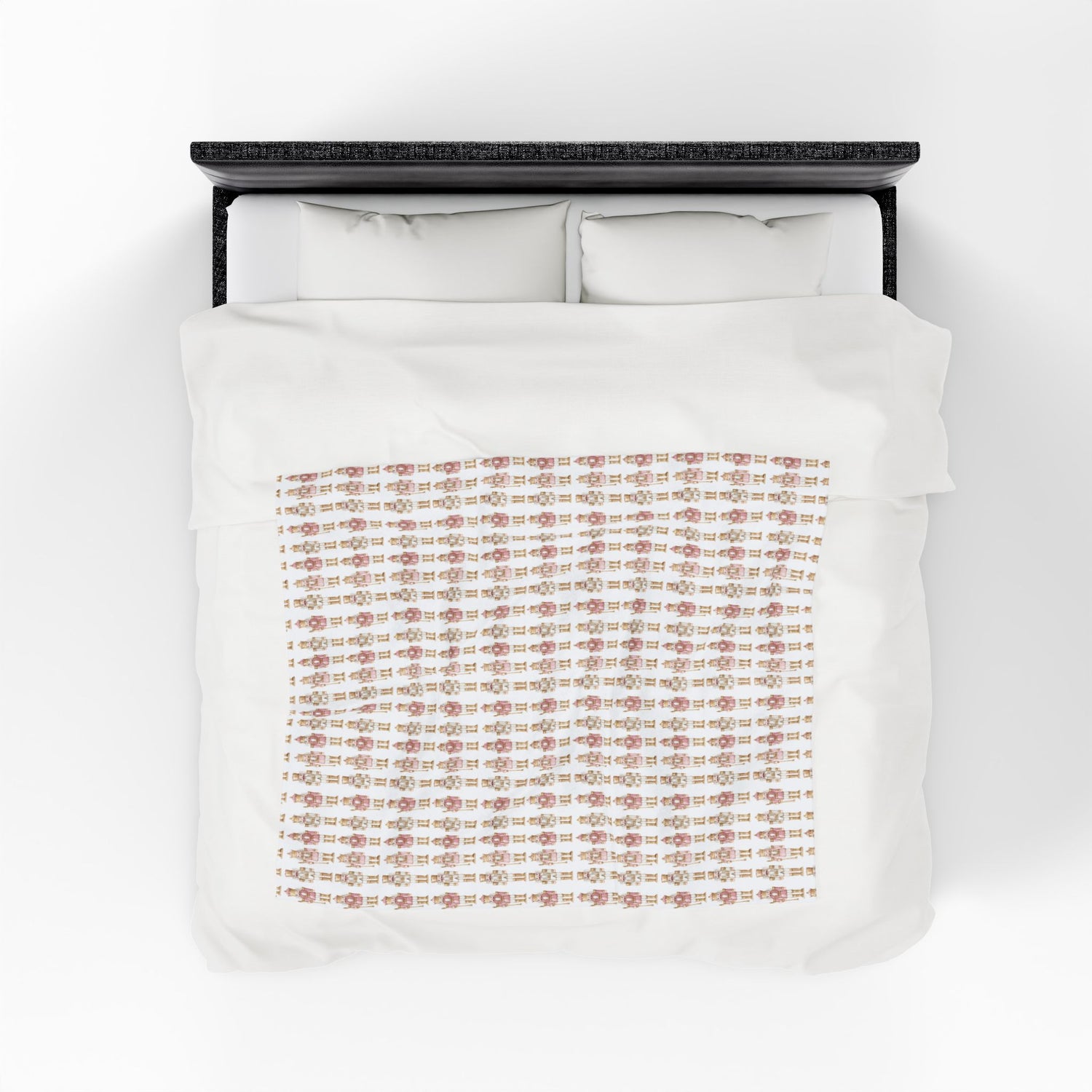 White pillowcase with a subtle pattern on a white background