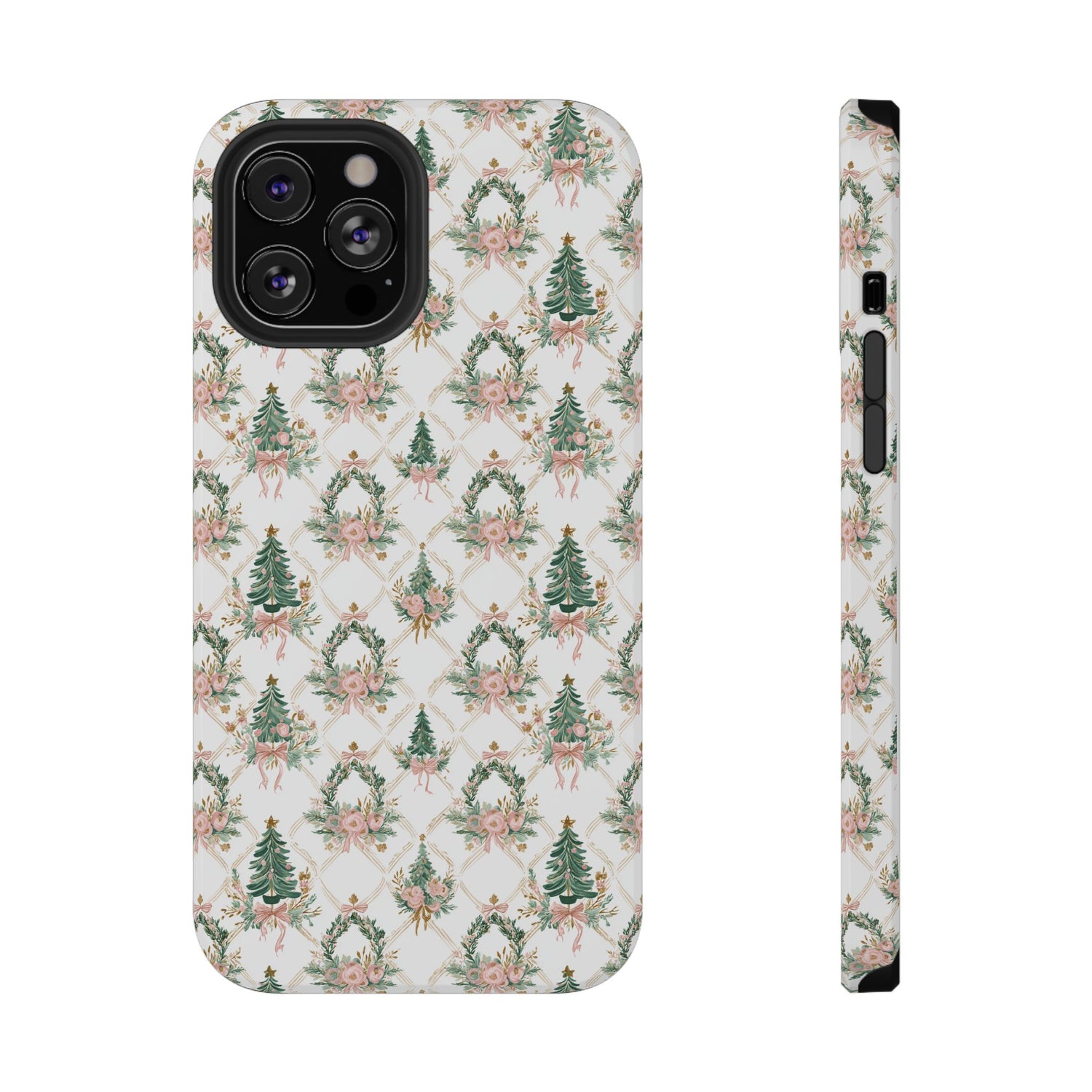 Impact-Resistant Phone Case - Festive Floral Design, Impact-Resistant, iPhone, Samsung