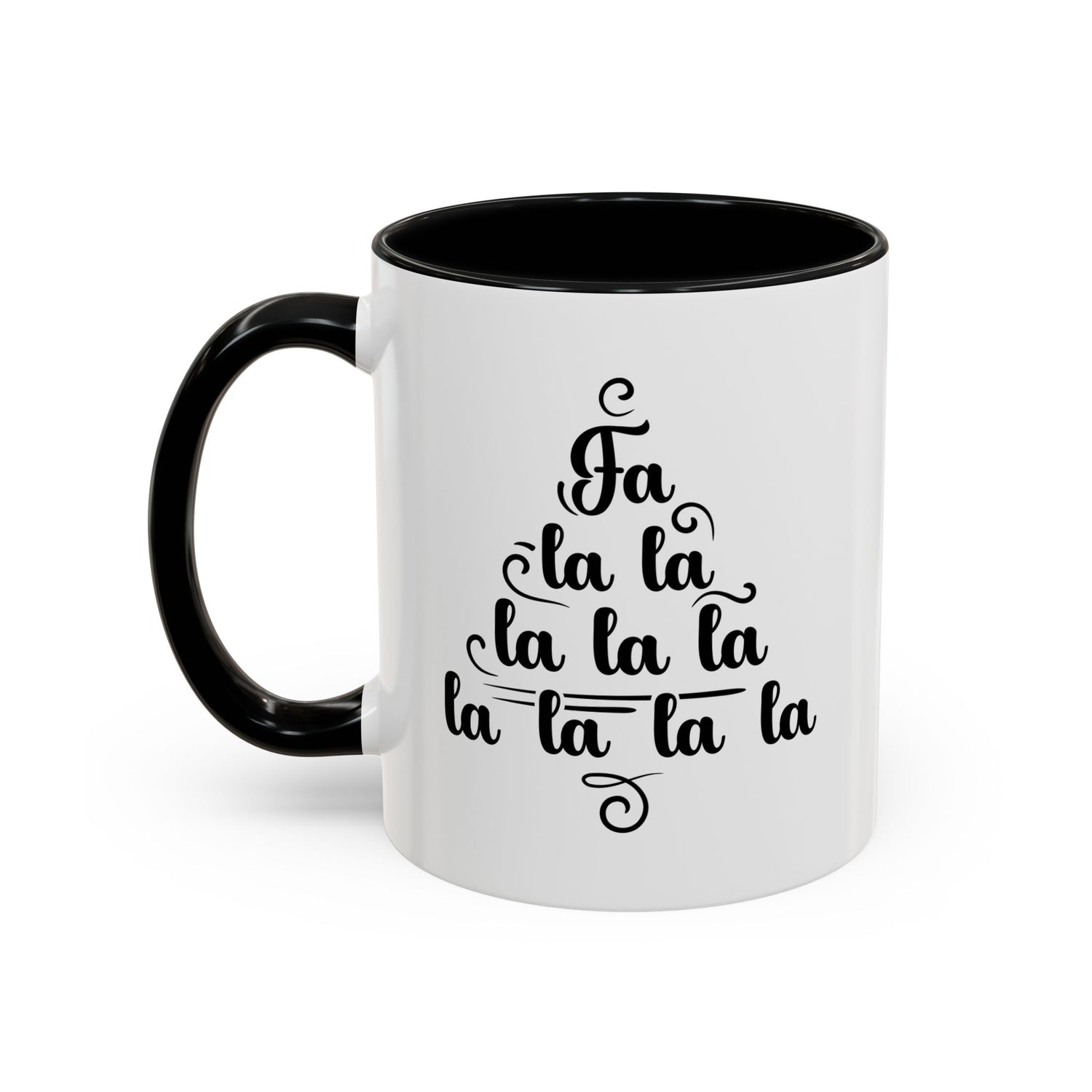 Coffee Mug (11, 15oz) - Fa La La Christmas Holiday Ceramic Cup Decor