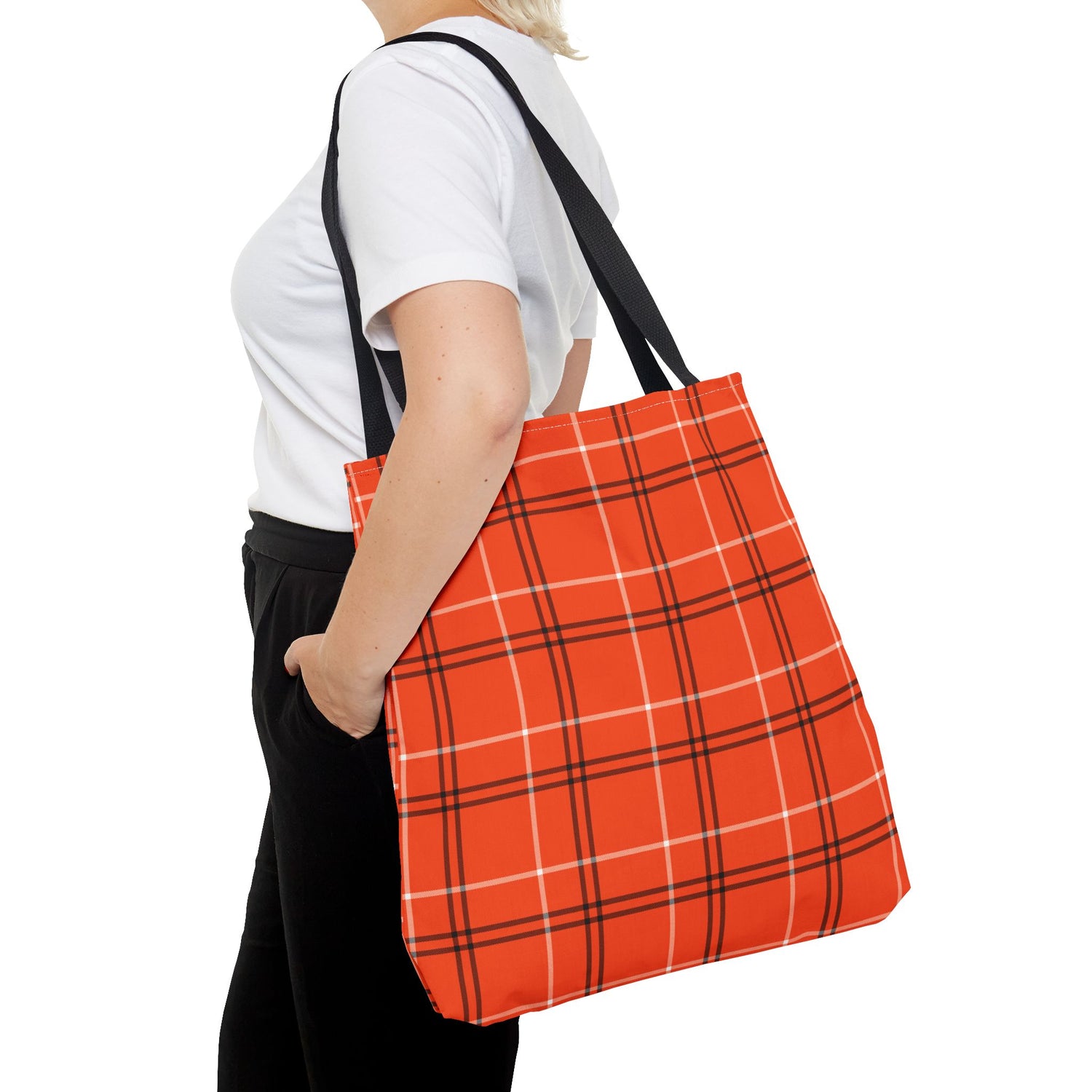 Tote Bag- Fall Orange Plaid