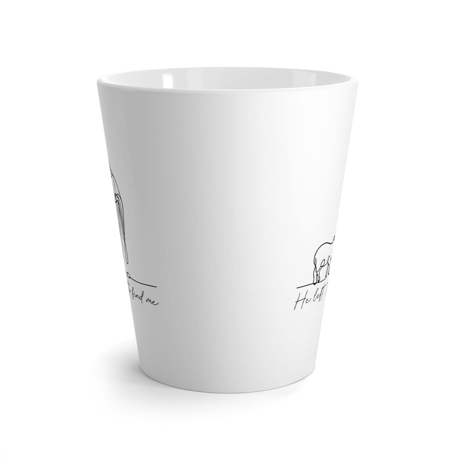 Minimalist Inspirational Latte Mug with Shepherd Design