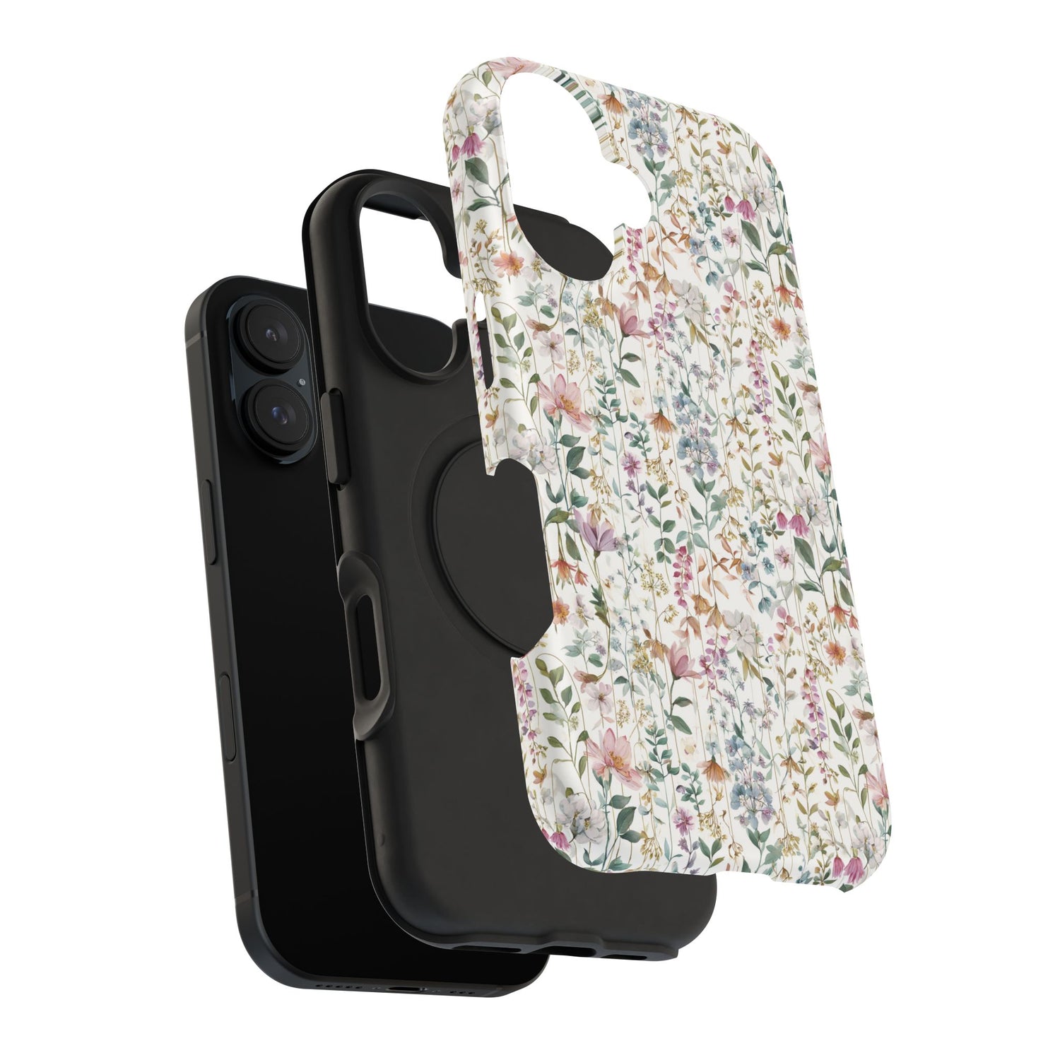 Floral Impact-Resistant Phone Case, iPhone, Samsung