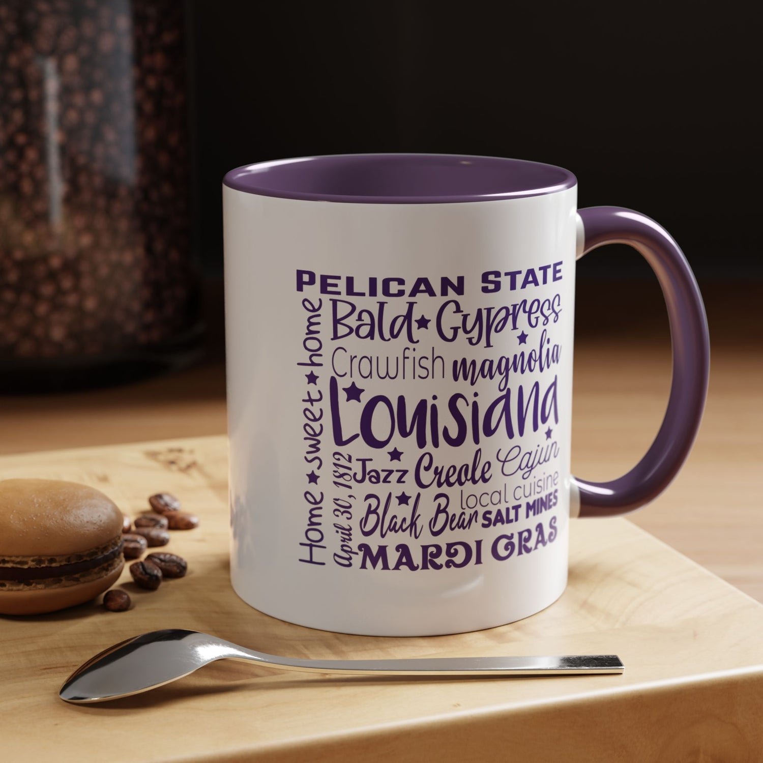 Louisiana Accent Coffee Mug - Perfect for Home & Kitchen, Gift for Mardi Gras, Inspirational Decor, Travel Souvenir, Unique Drinkware