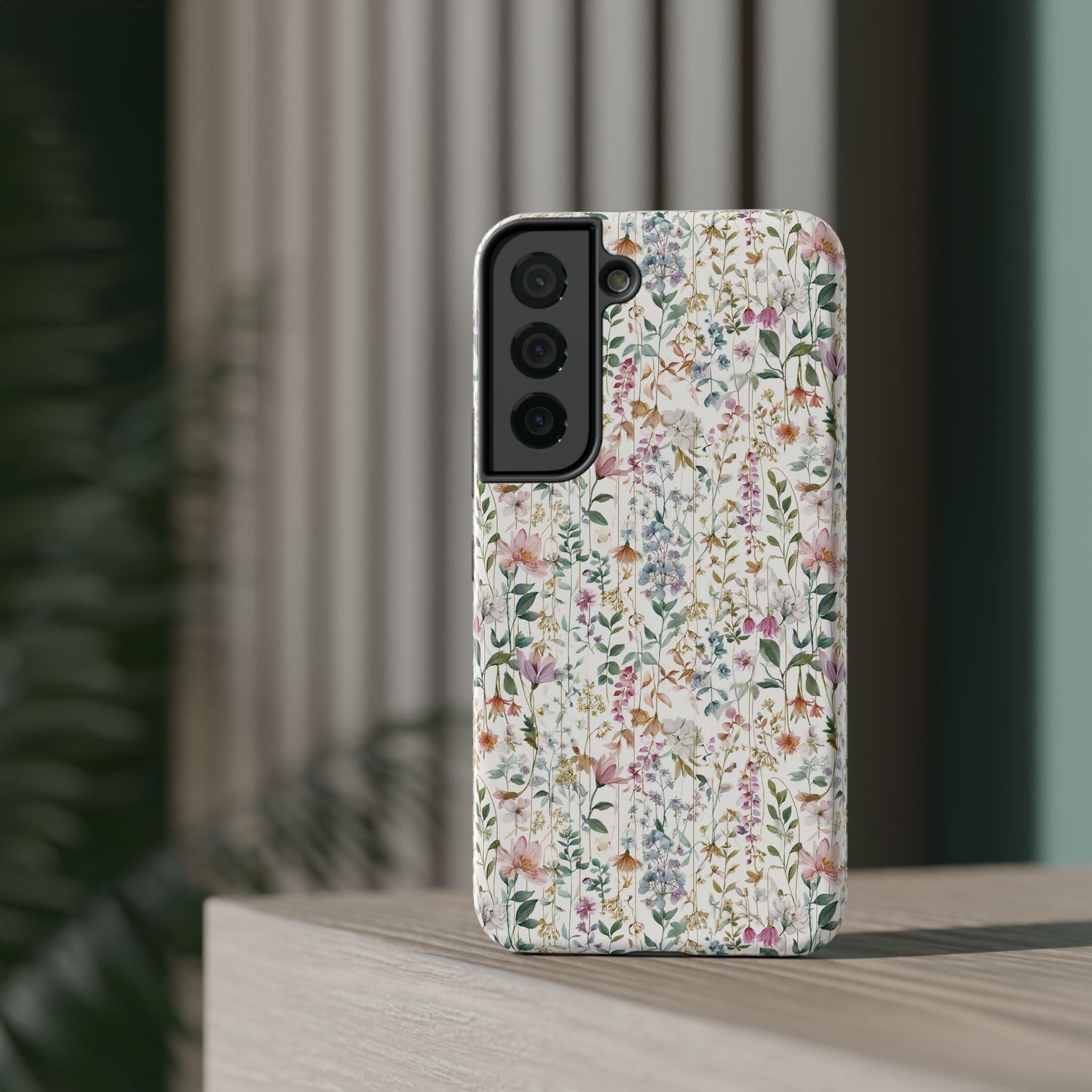 Floral Impact-Resistant Phone Case, iPhone, Samsung