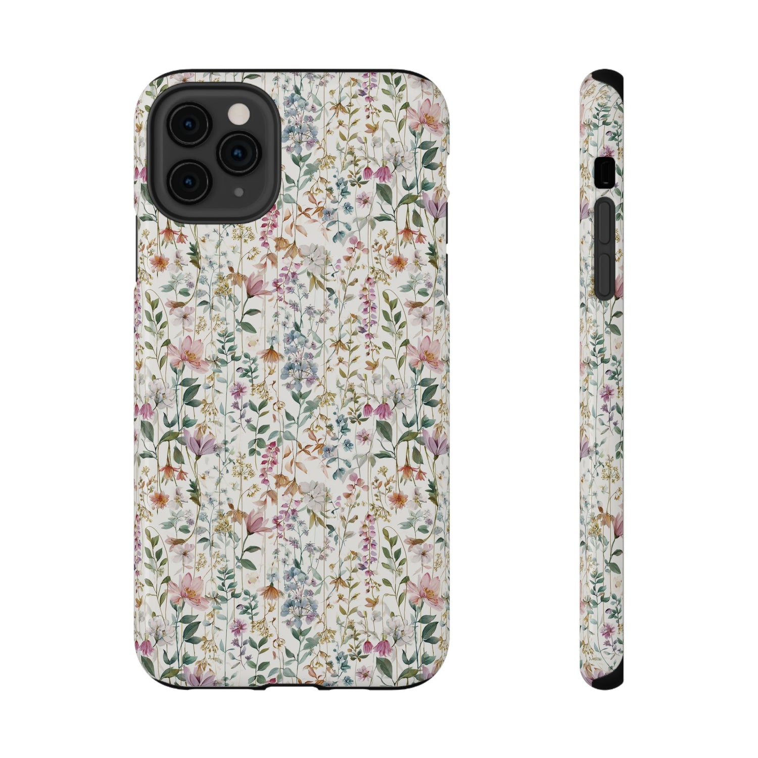 Floral Impact-Resistant Phone Case, iPhone, Samsung